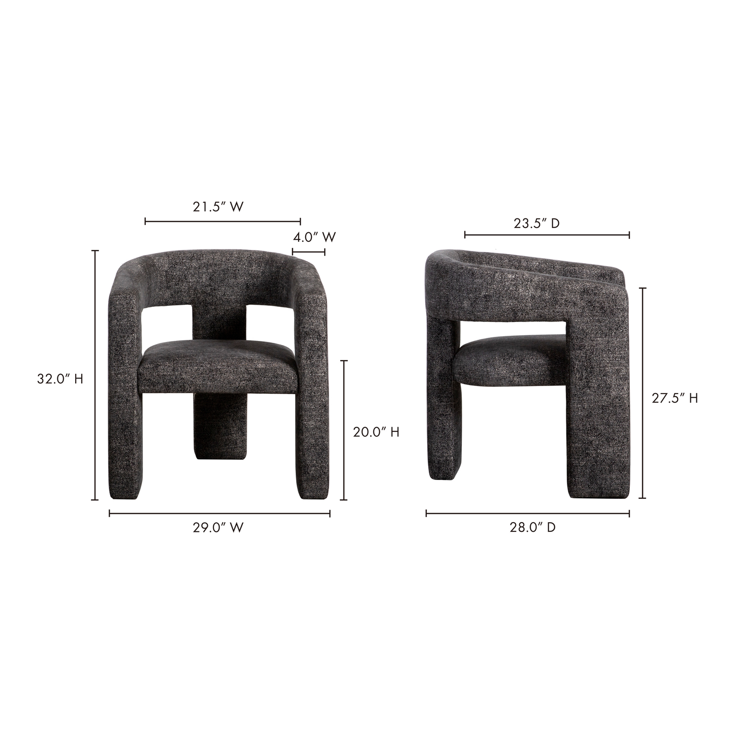Elo Black Chair - Ornate Home
