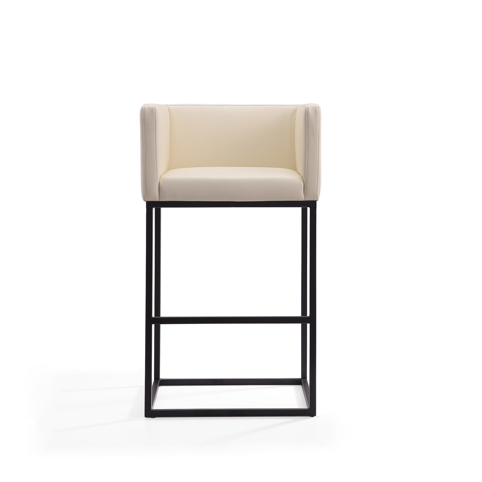 Embassy Barstool in Cream and Black (set of 2) - Ornate Home