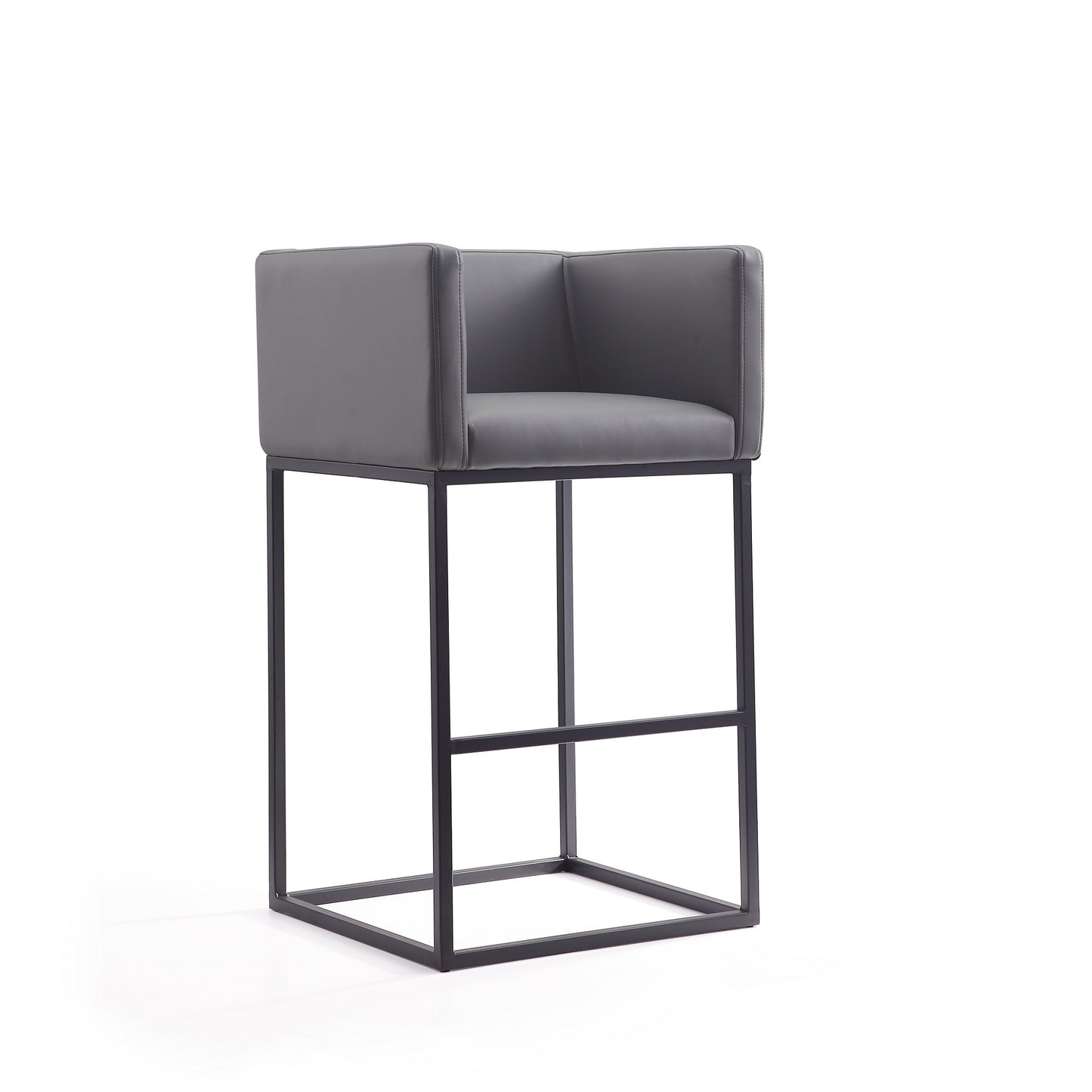 Embassy Barstool in Grey and Black (set of 3) - Ornate Home