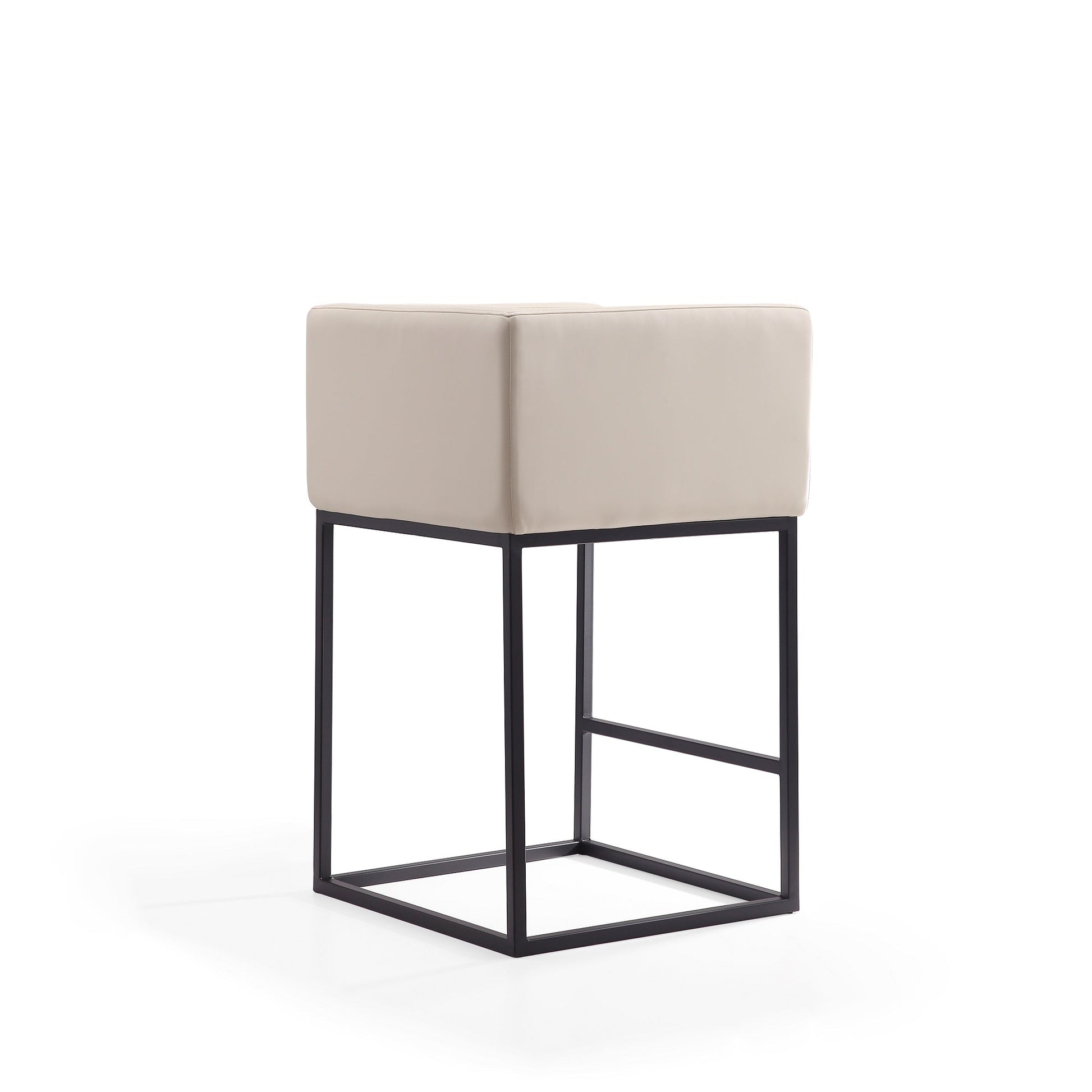 Embassy Counter Stool in Cream and Black (set of 2) - Ornate Home