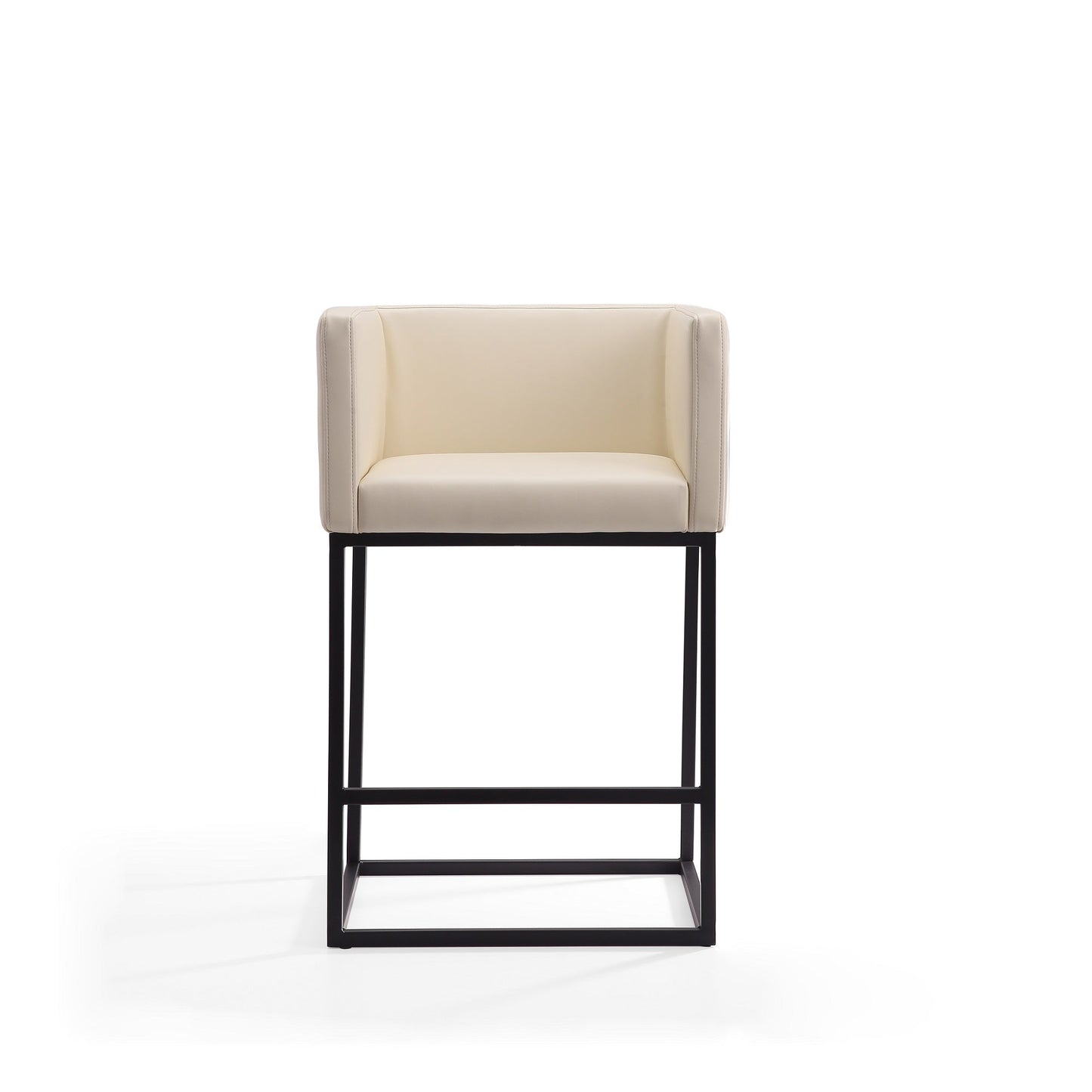Embassy Counter Stool in Cream and Black (set of 3) - Ornate Home