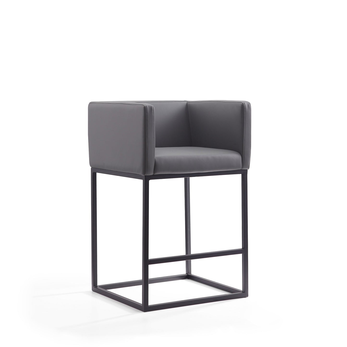 Embassy Counter Stool in Grey and Black (set of 2) - Ornate Home