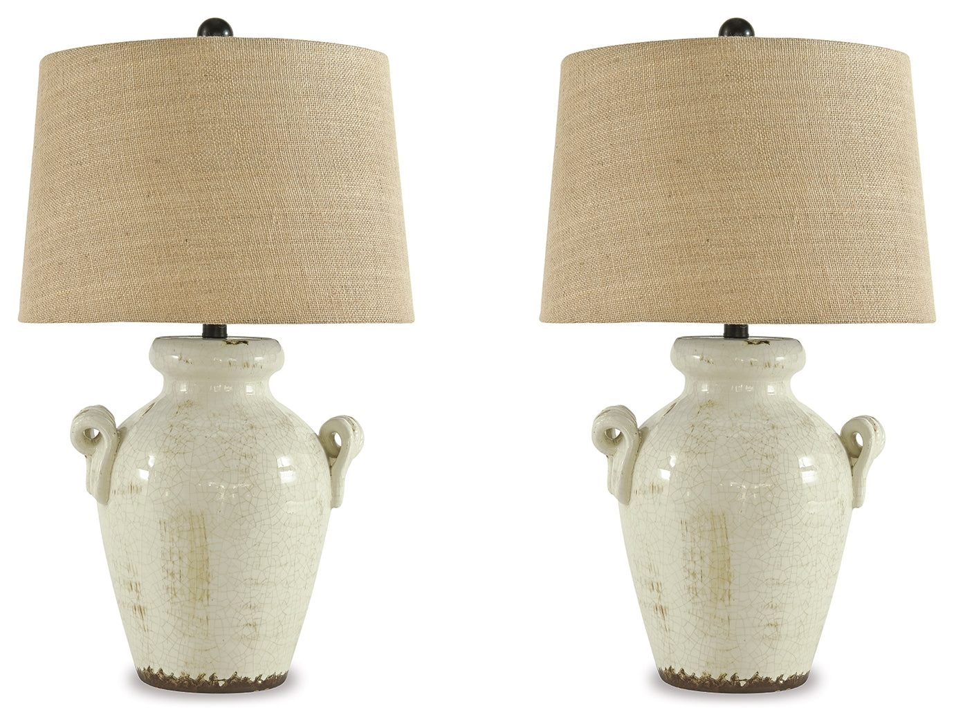 Emelda Cream Table Lamp (Set of 2)- Viva Furn