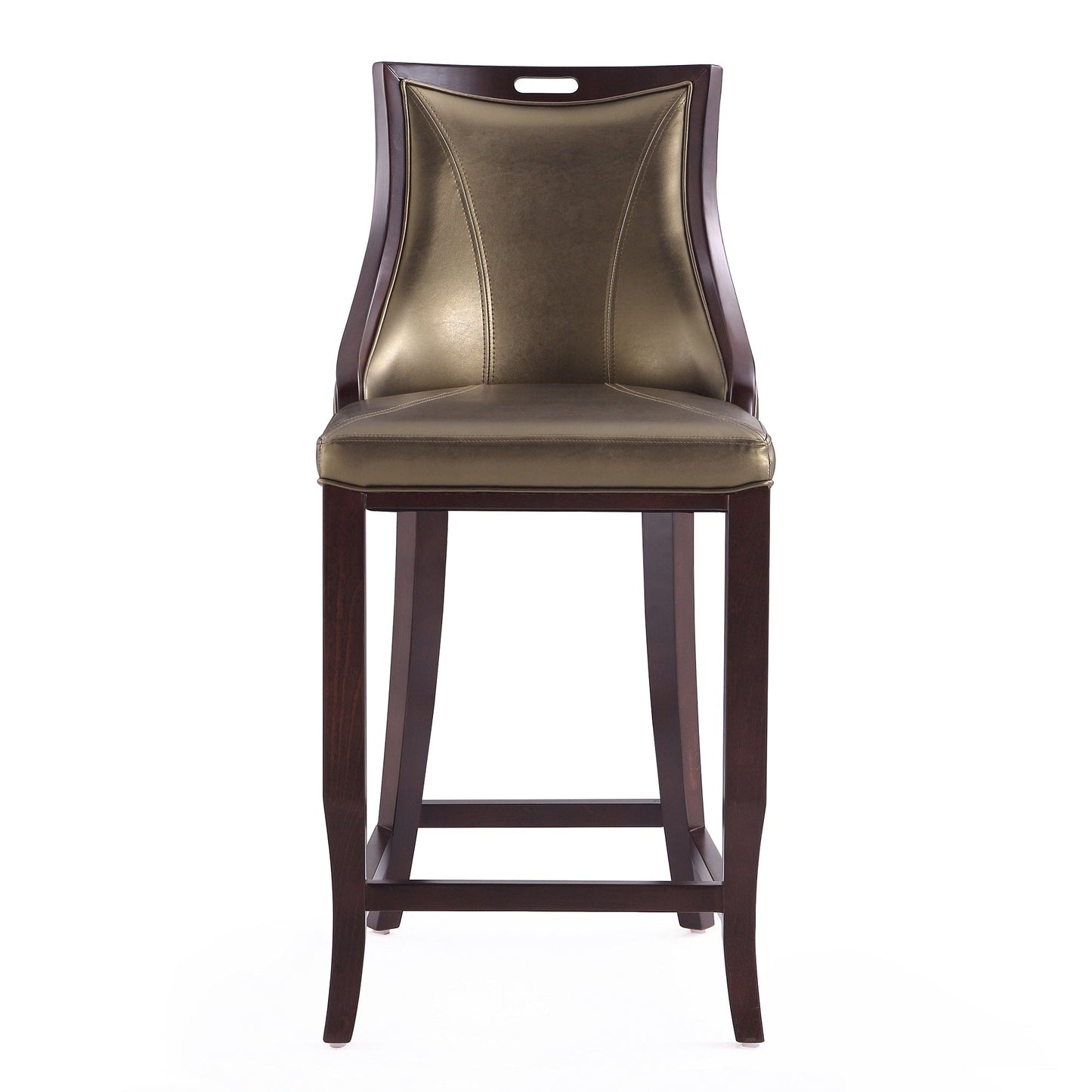 Emperor Bar Stool in Bronze and Walnut - Ornate Home
