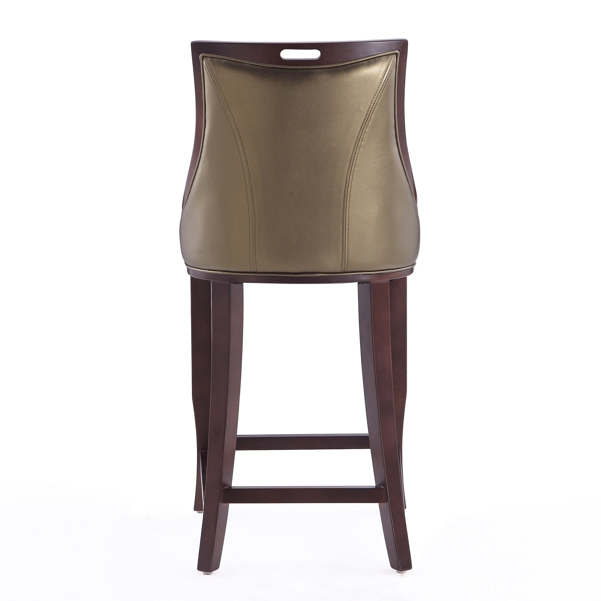 Emperor Bar Stool in Bronze and Walnut (set of 3) - Ornate Home