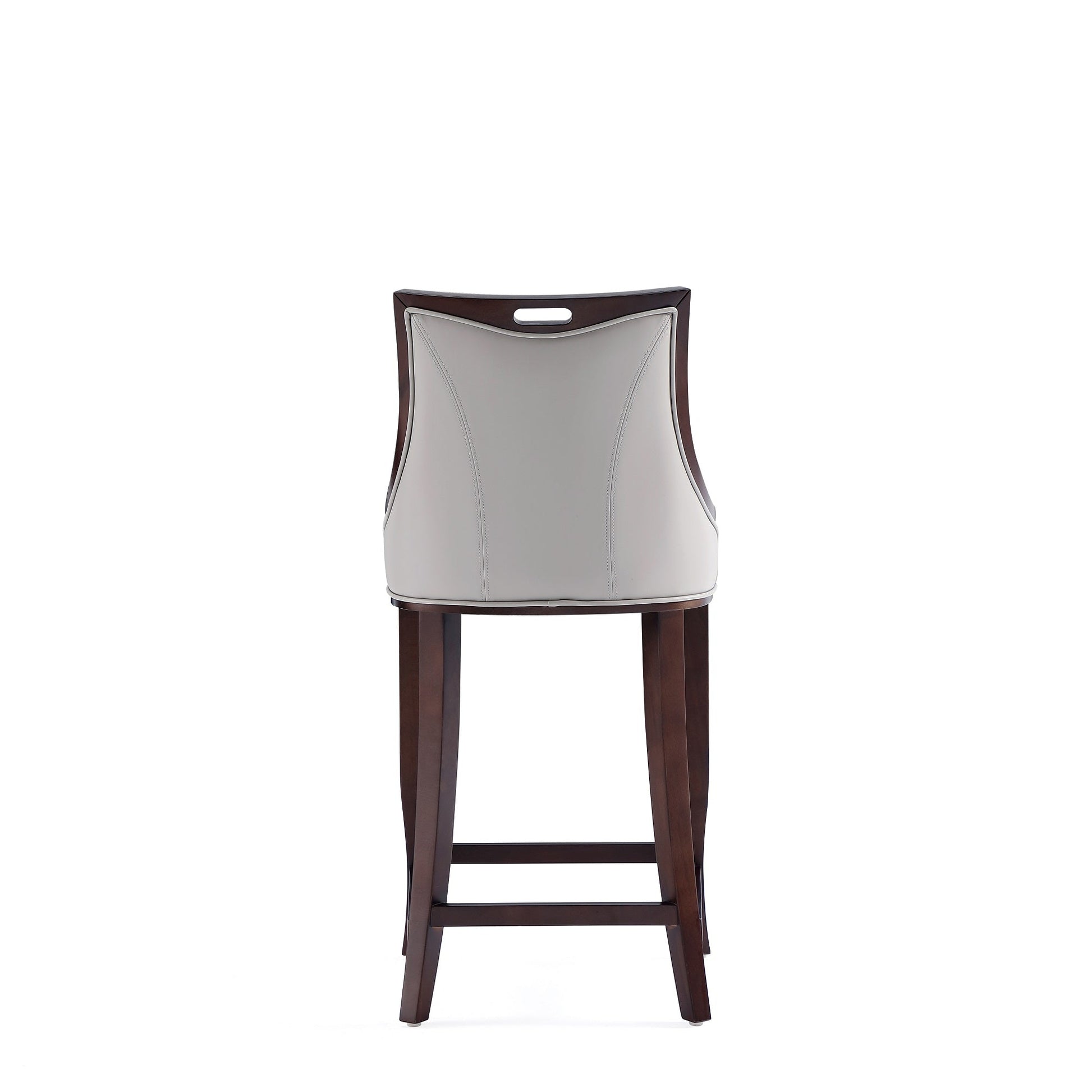Emperor Faux Leather Barstool in Light Grey - Ornate Home