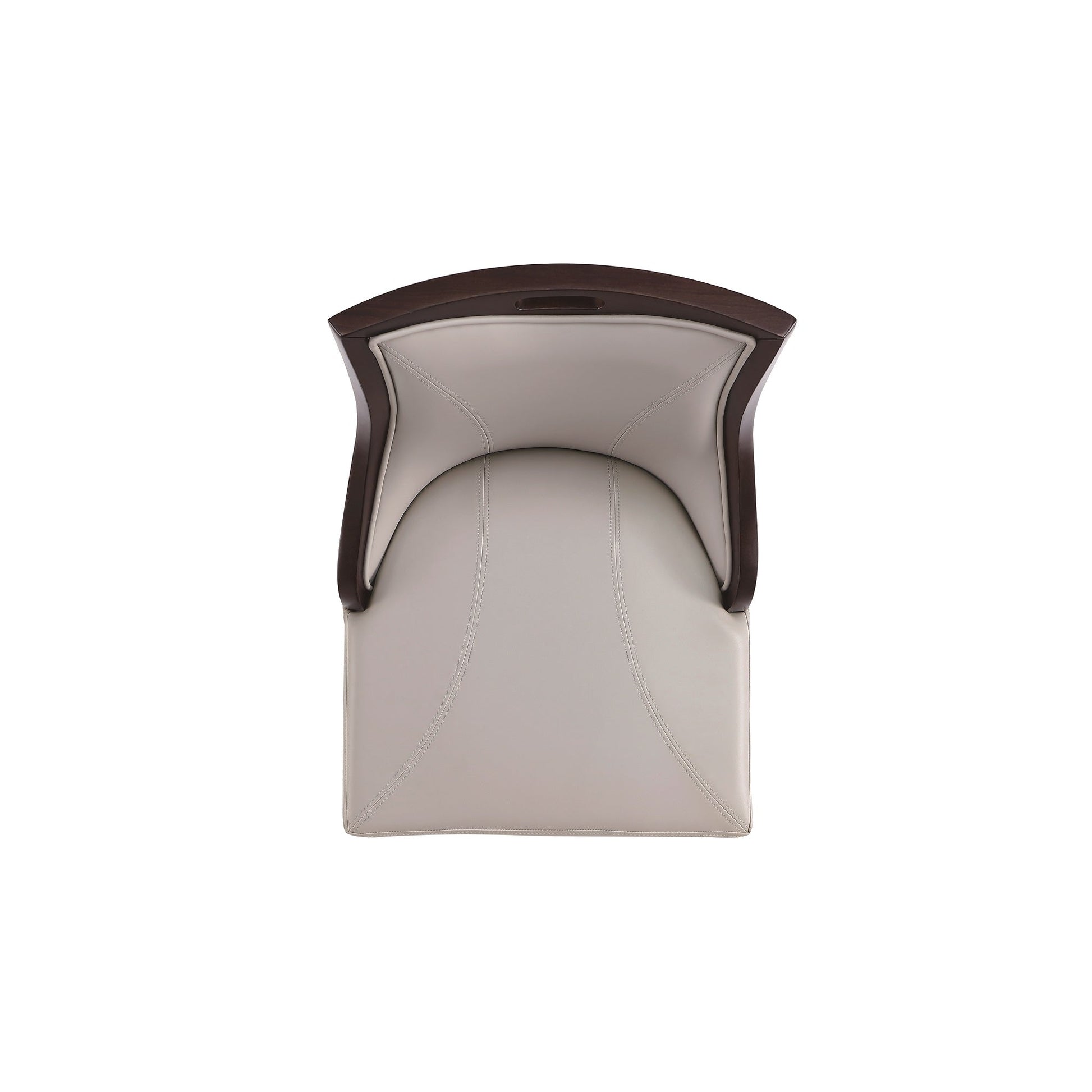 Emperor Faux Leather Barstool in Light Grey (set of 2) - Ornate Home