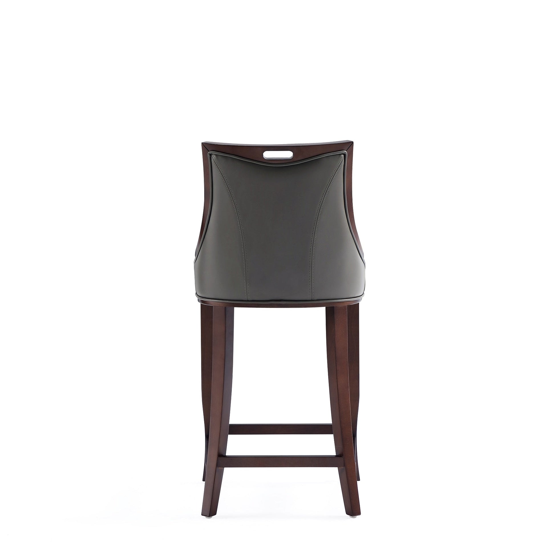 Emperor Faux Leather Barstool in Pebble Grey - Ornate Home