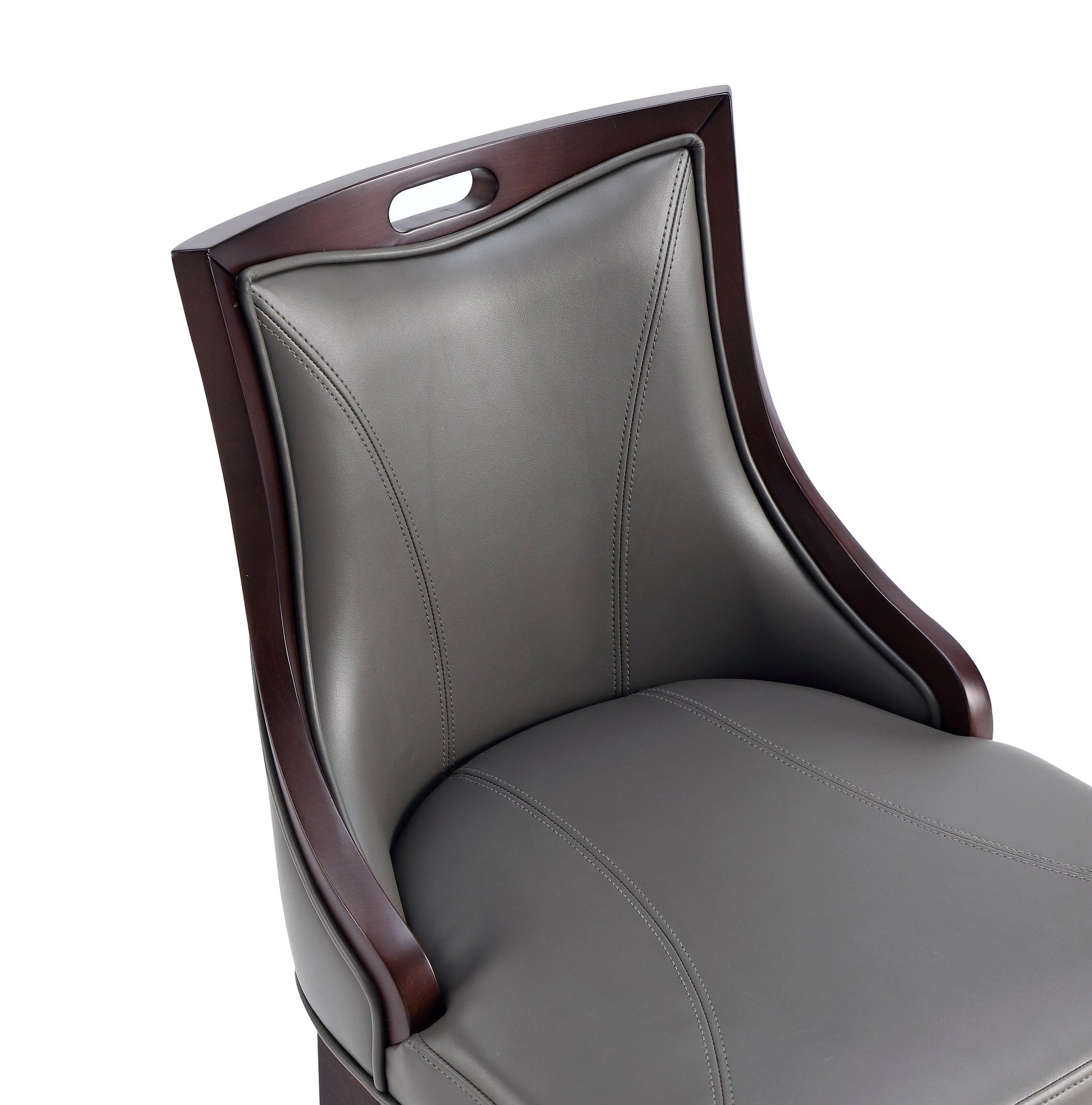 Emperor Faux Leather Barstool in Pebble Grey - Ornate Home