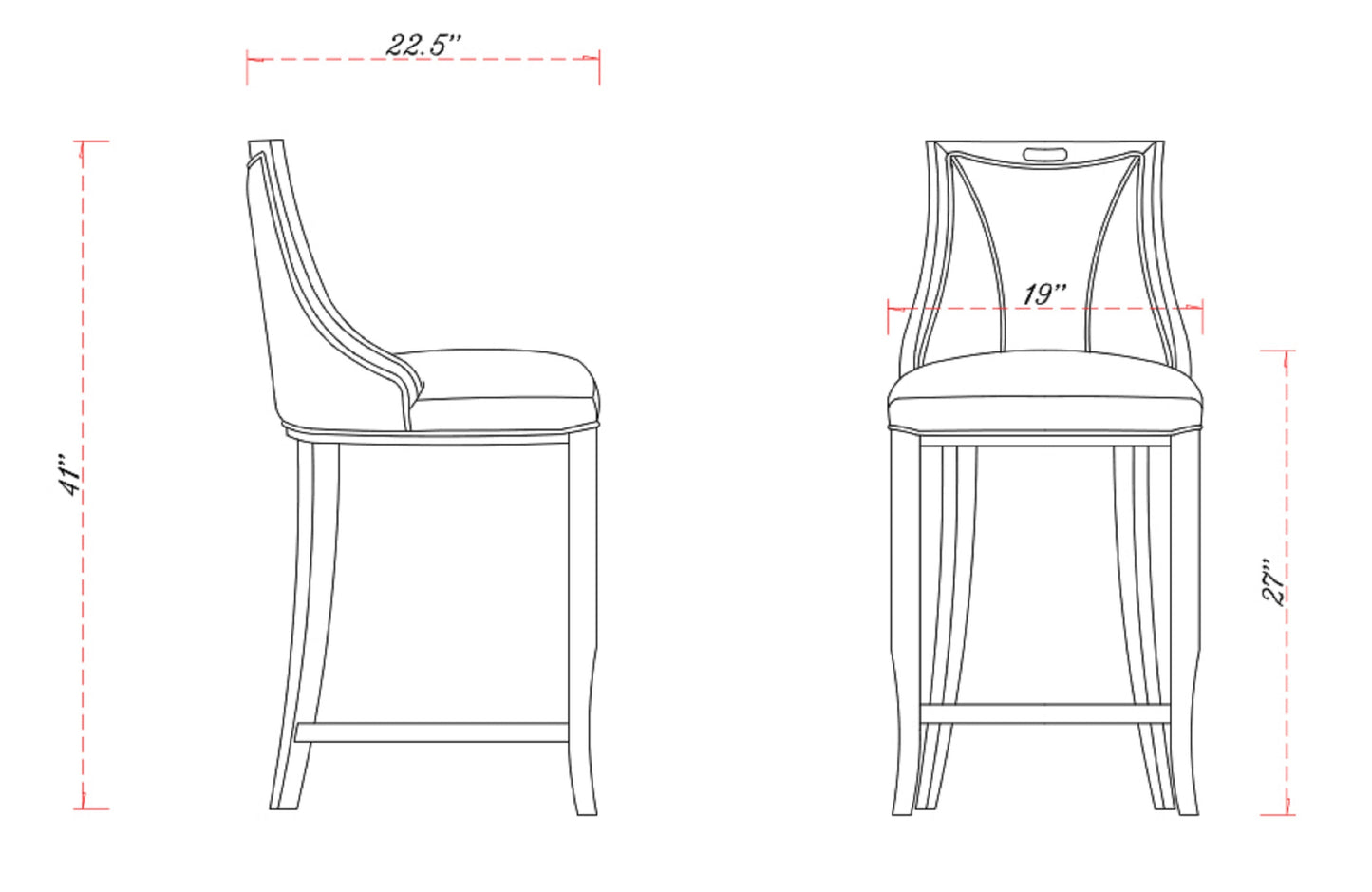 Emperor Faux Leather Barstool in Pebble Grey (set of 3) - Ornate Home