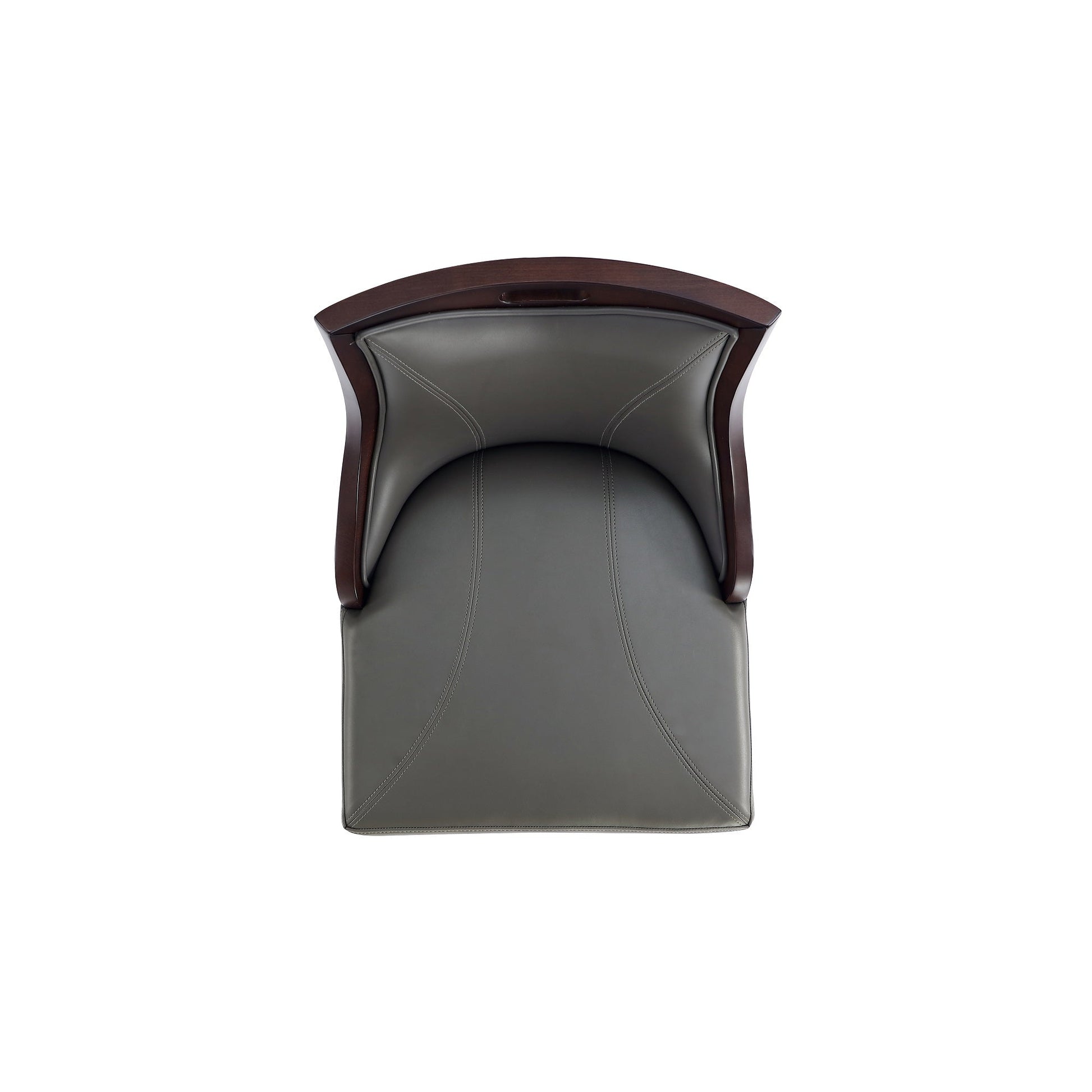 Emperor Faux Leather Barstool in Pebble Grey (set of 3) - Ornate Home