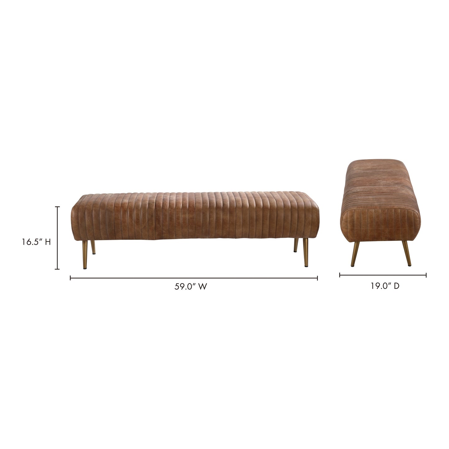 Endora Brown Bench - Ornate Home