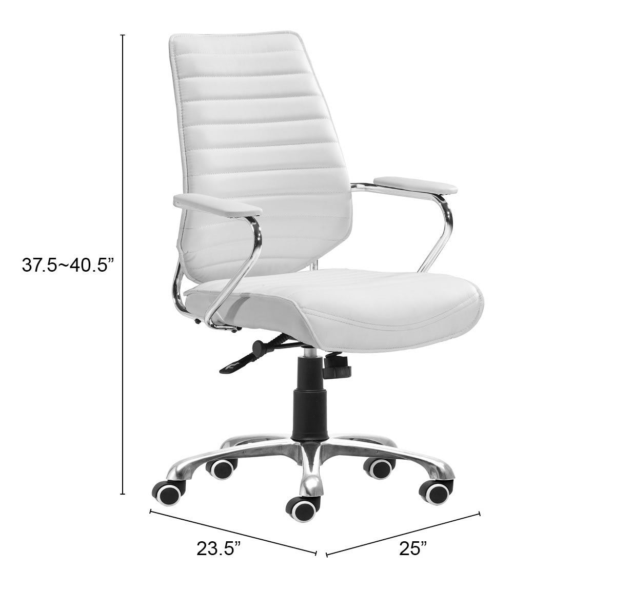 Enterprise White Low Back Office Chair - Ornate Home
