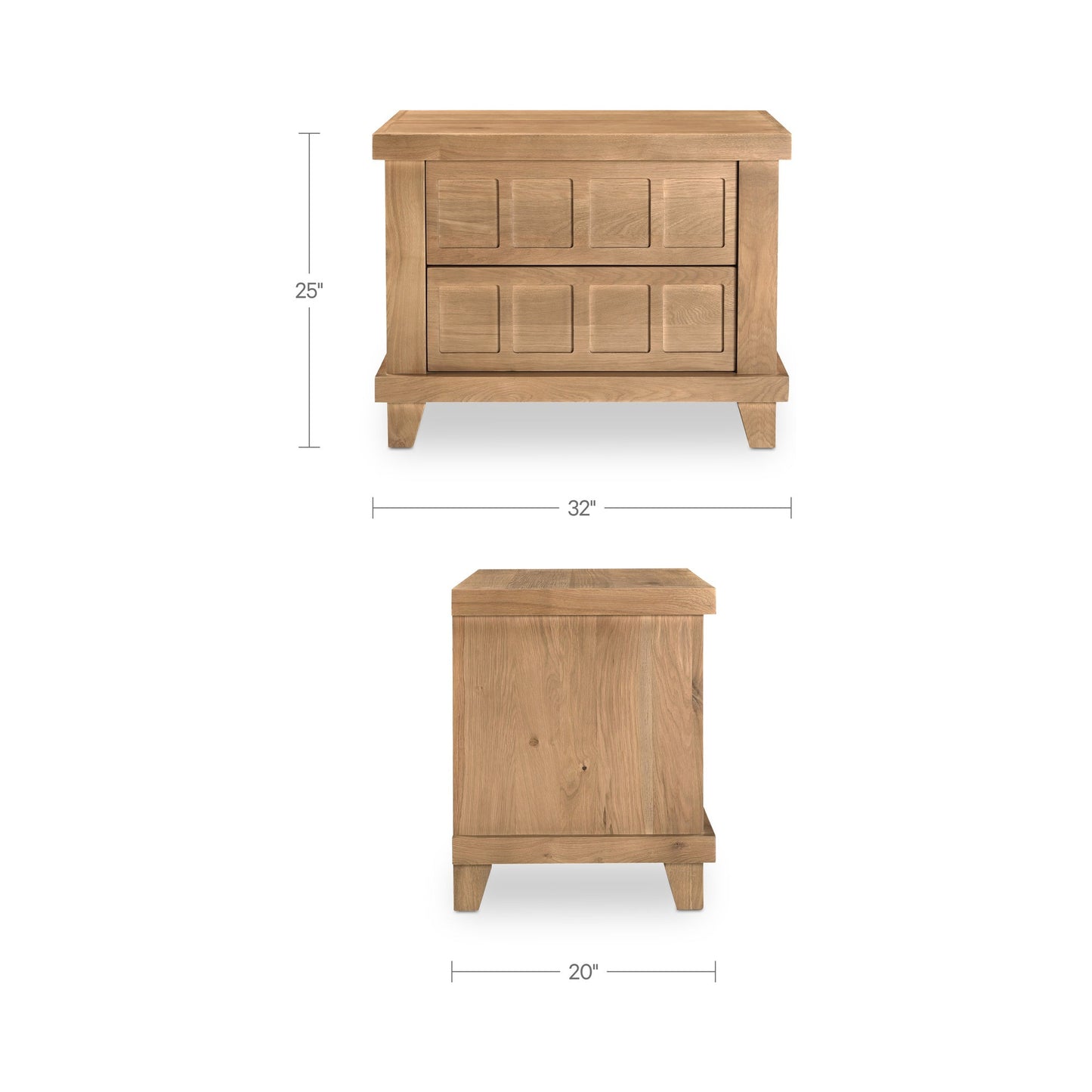 Enya Natural Oak Nightstand - Ornate Home