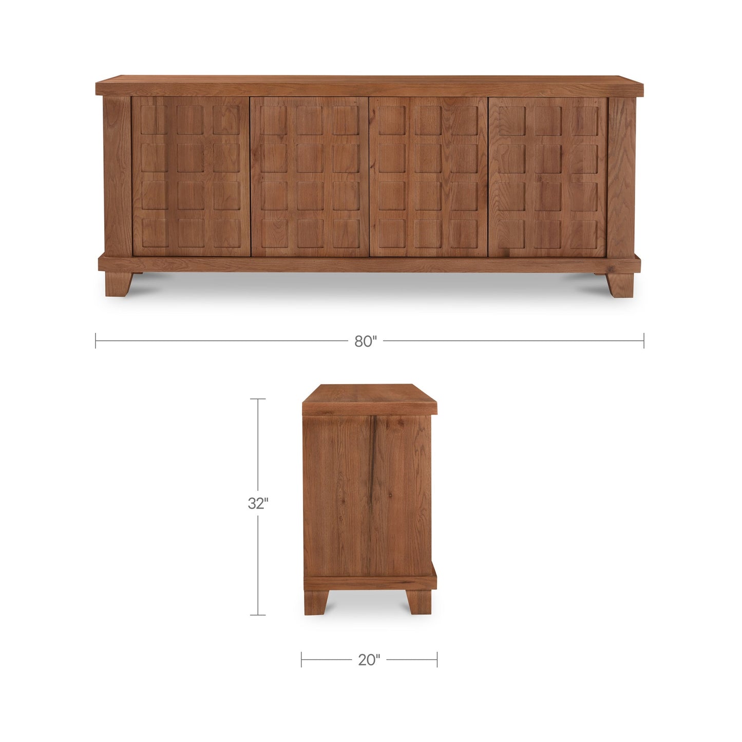 Enya Red Oak Sideboard - Ornate Home