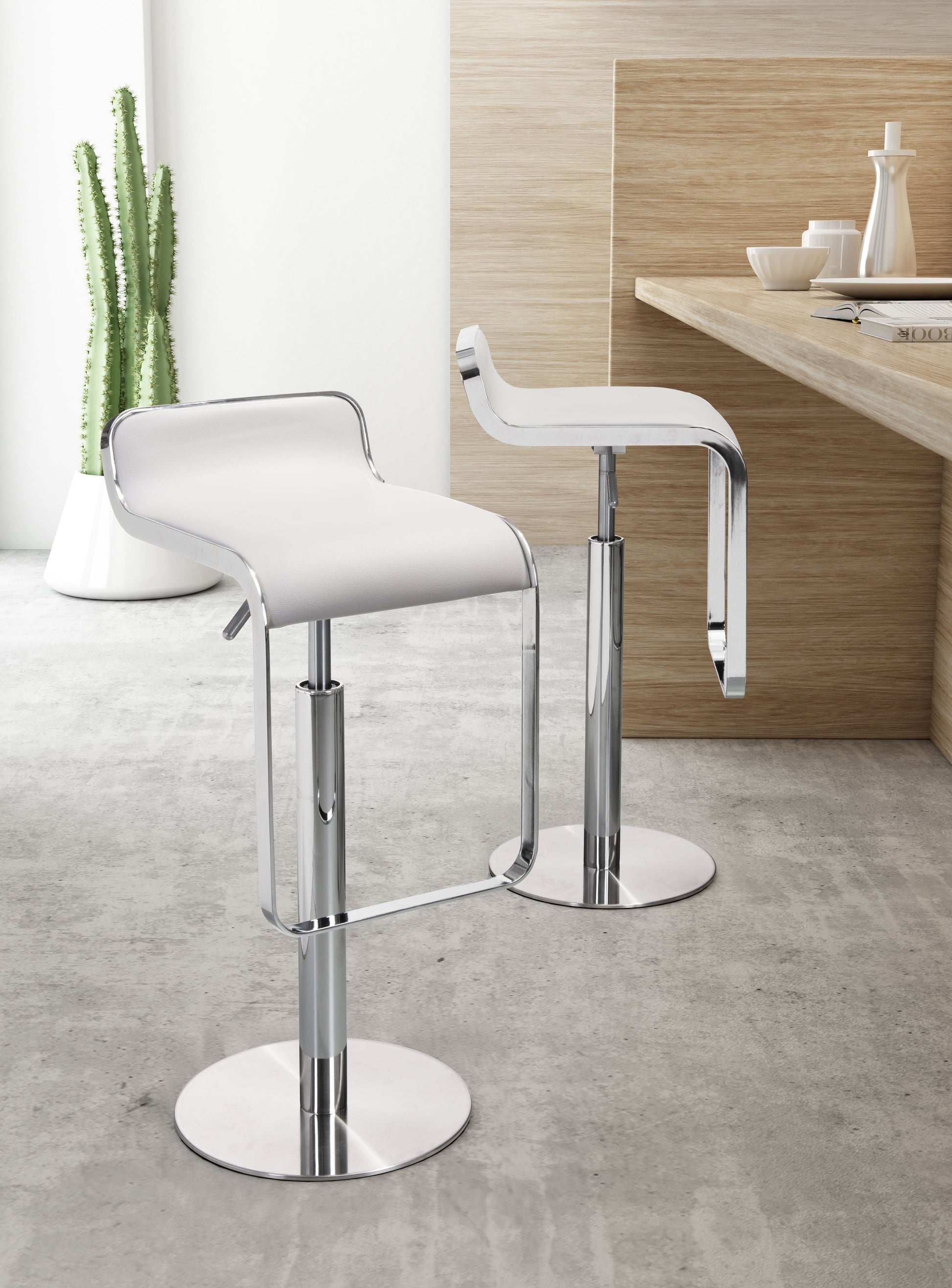 Equino White Barstool - Ornate Home