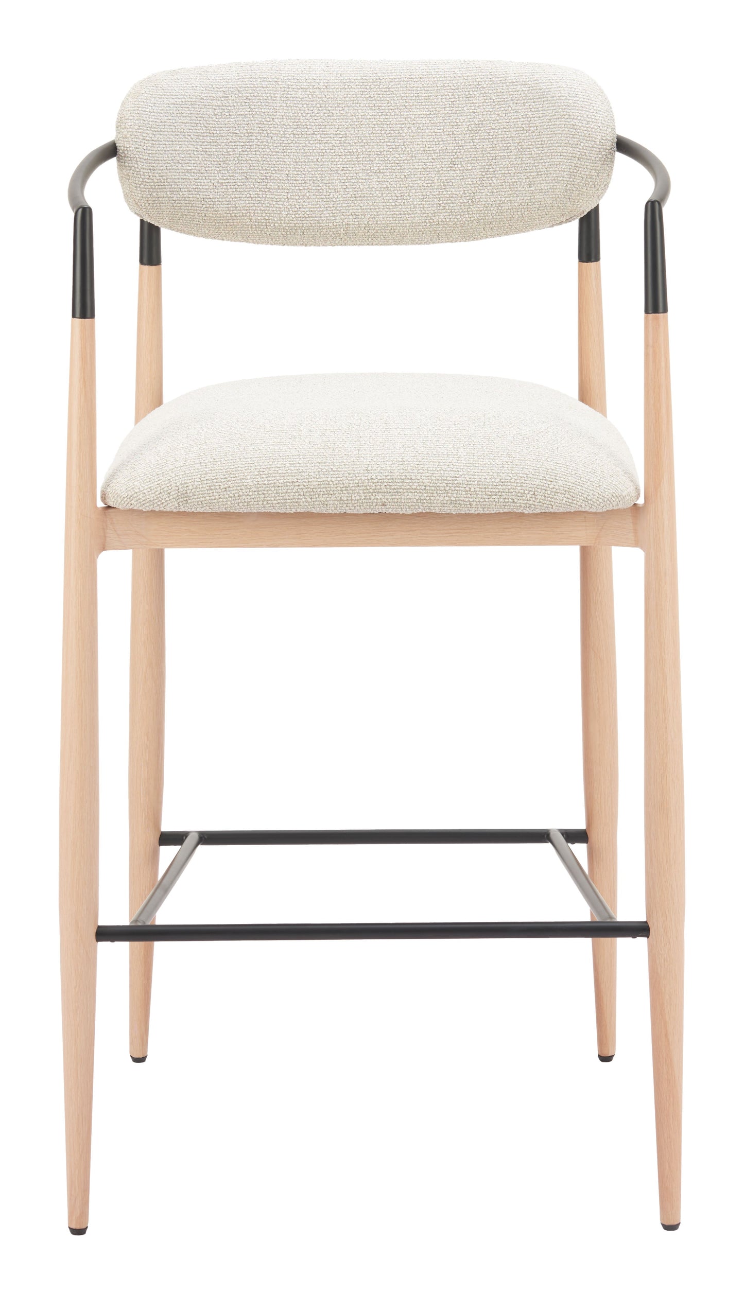 Equinox Oyster Gray & Natural Barstool - Ornate Home