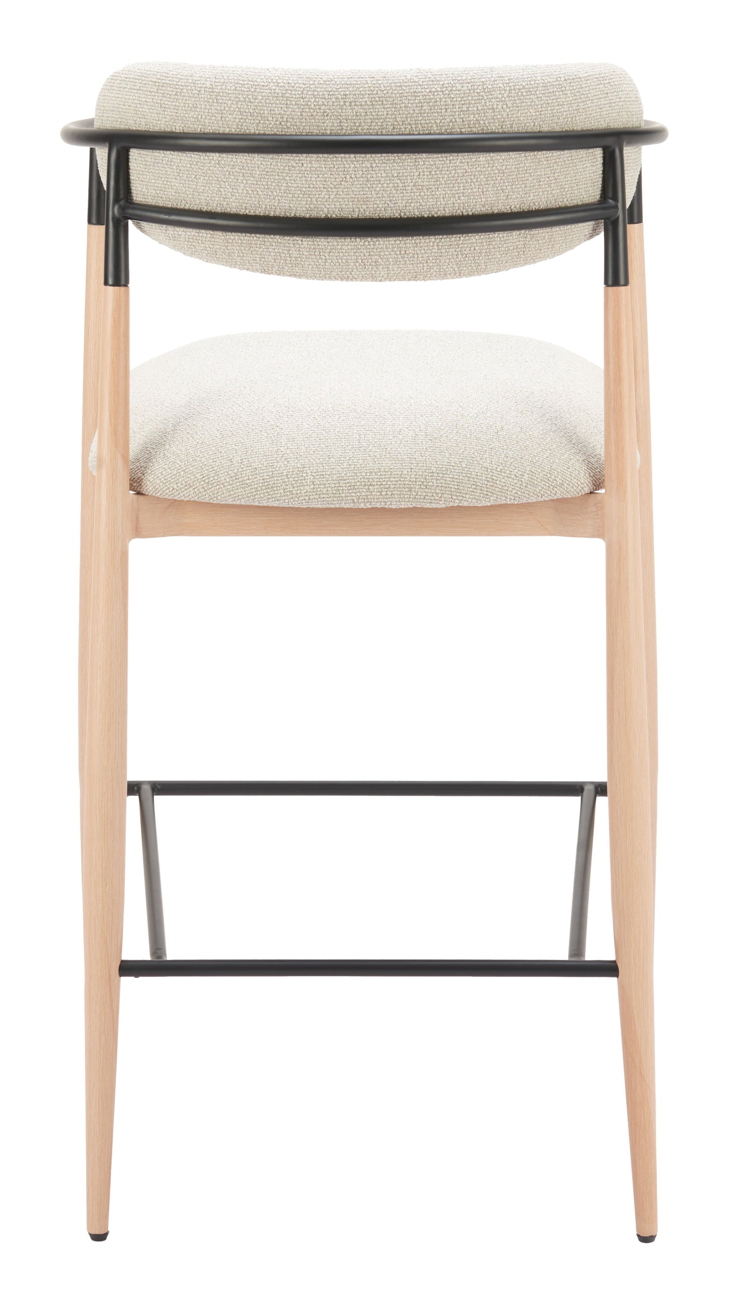 Equinox Oyster Gray & Natural Barstool - Ornate Home