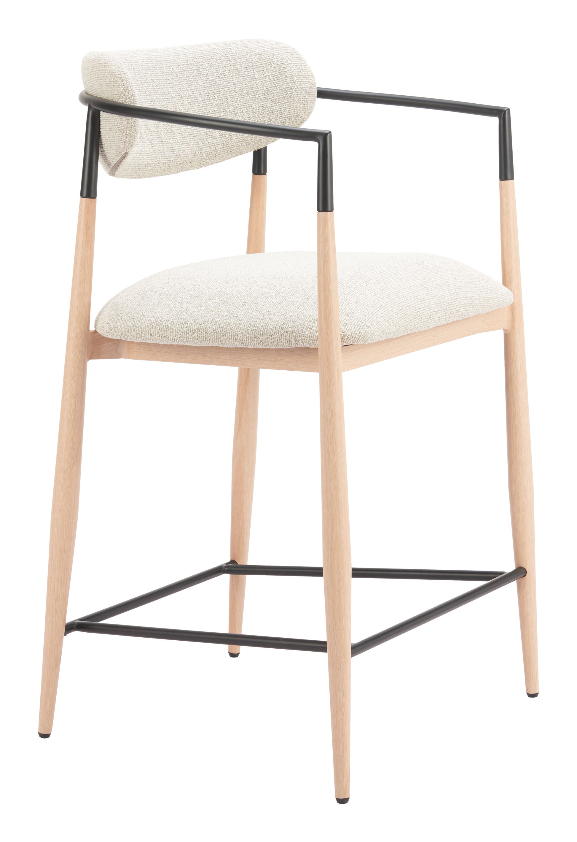 Equinox Oyster Gray & Natural Counter Stool - Ornate Home