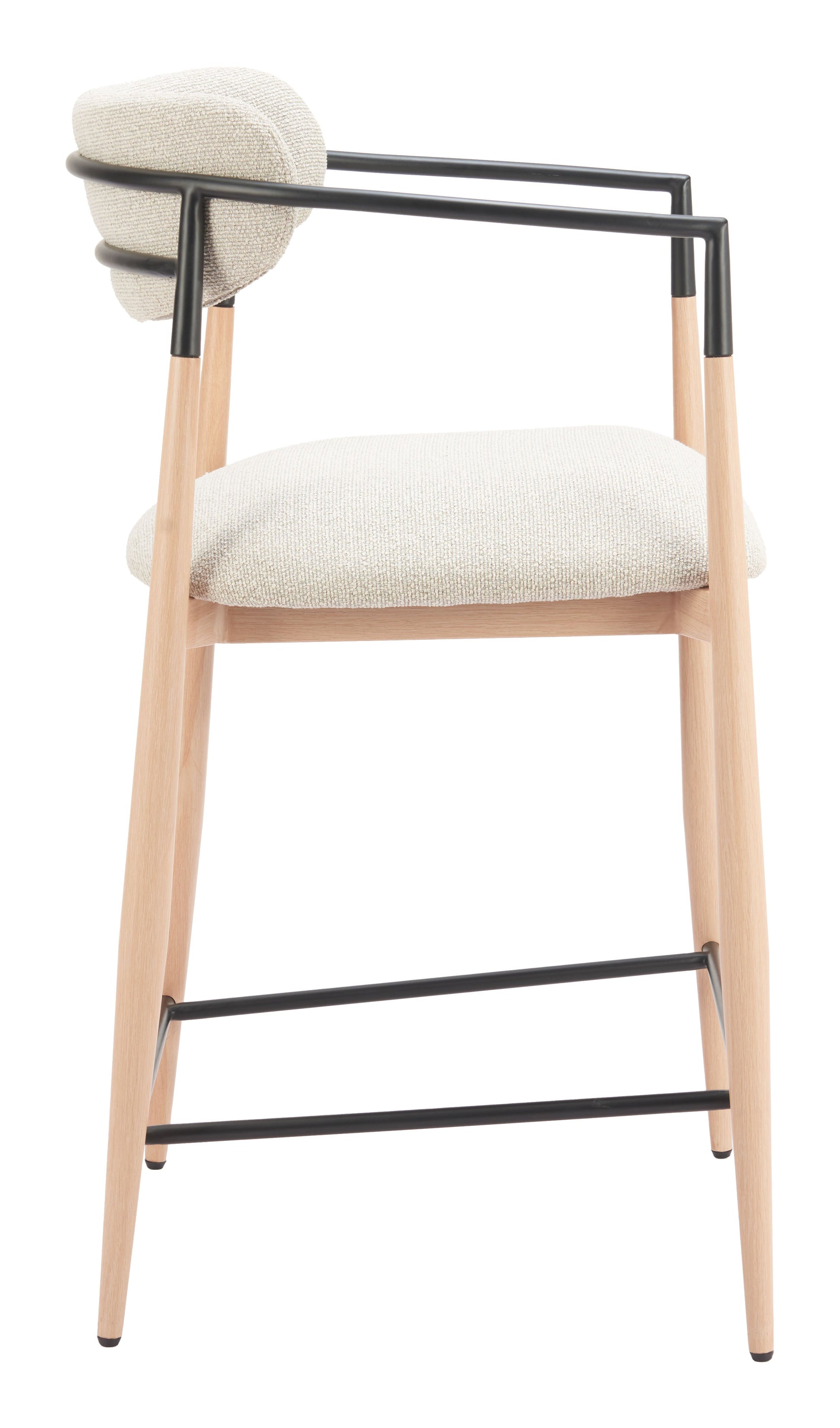 Equinox Oyster Gray & Natural Counter Stool - Ornate Home