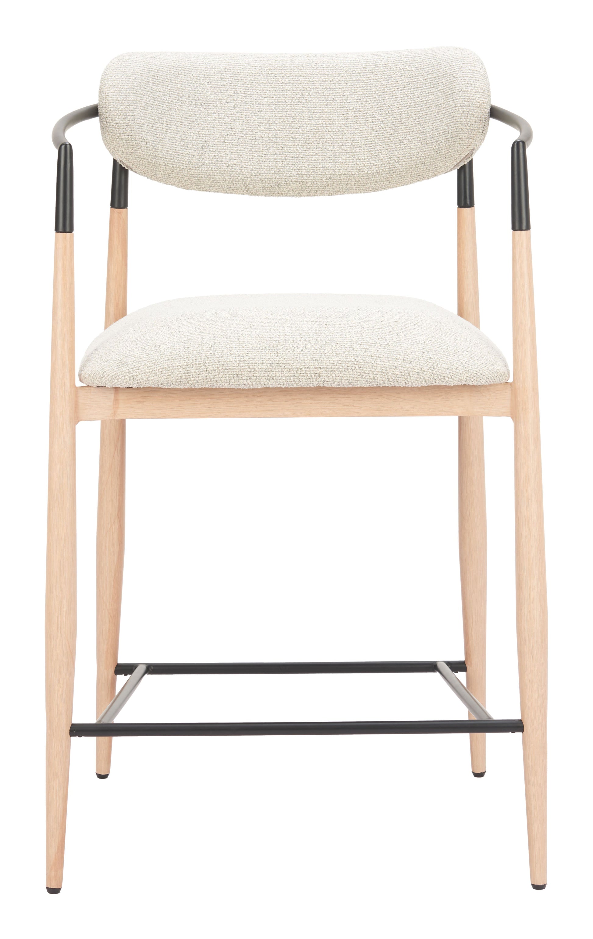 Equinox Oyster Gray & Natural Counter Stool - Ornate Home