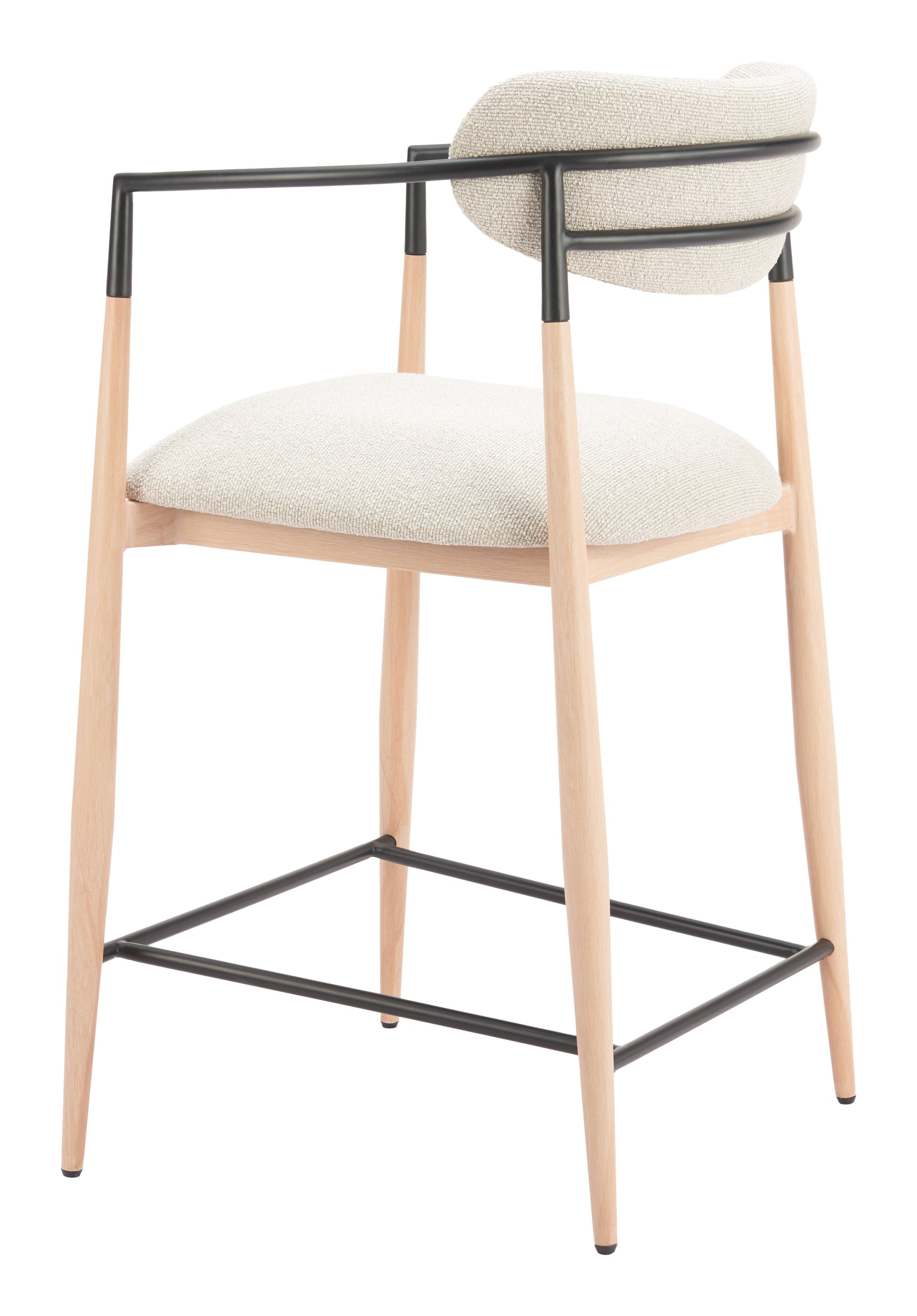 Equinox Oyster Gray & Natural Counter Stool - Ornate Home