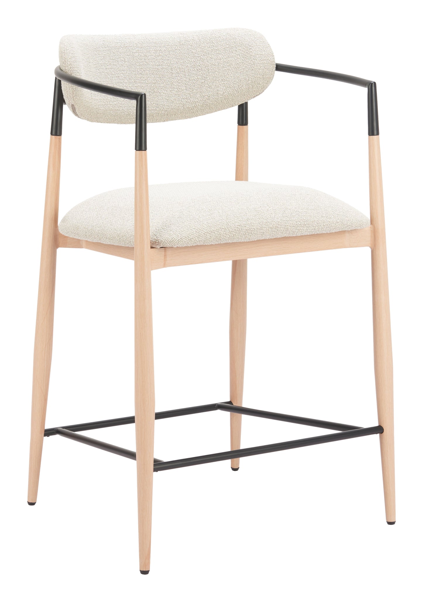 Equinox Oyster Gray & Natural Counter Stool - Ornate Home