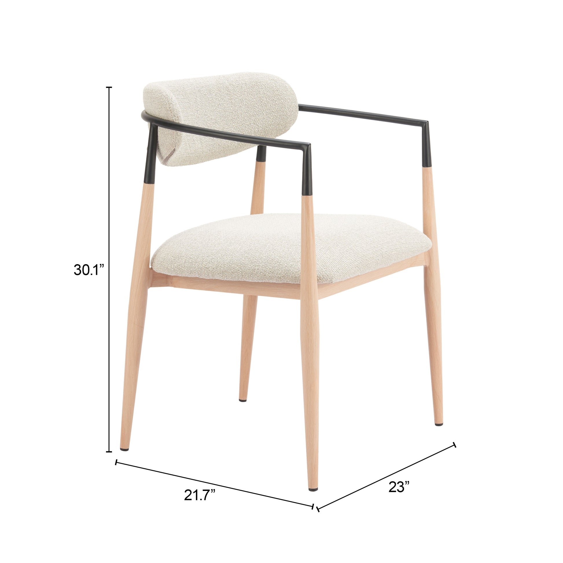Equinox Oyster Gray & Natural Dining Chair - Ornate Home