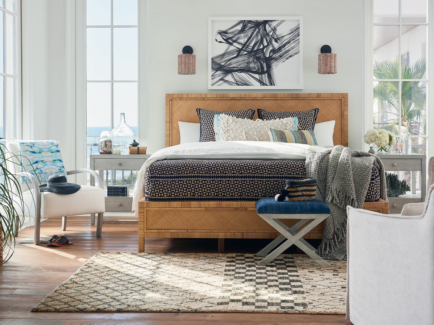Escape Boardwalk Bedside Table - Ornate Home