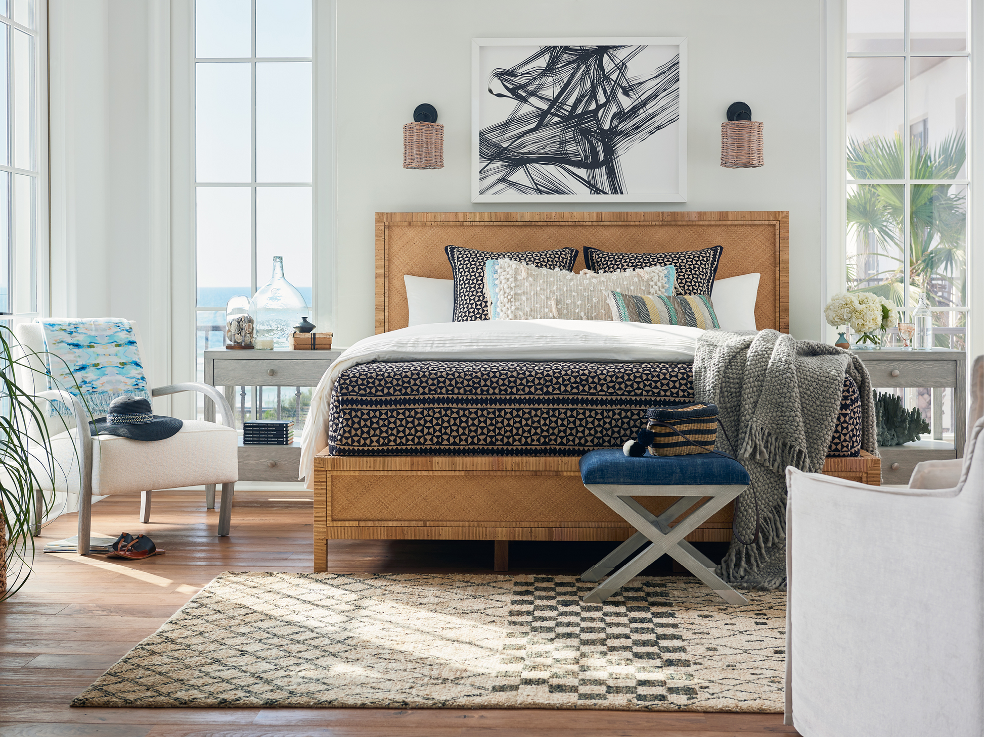 Escape Boardwalk Bedside Table - Ornate Home