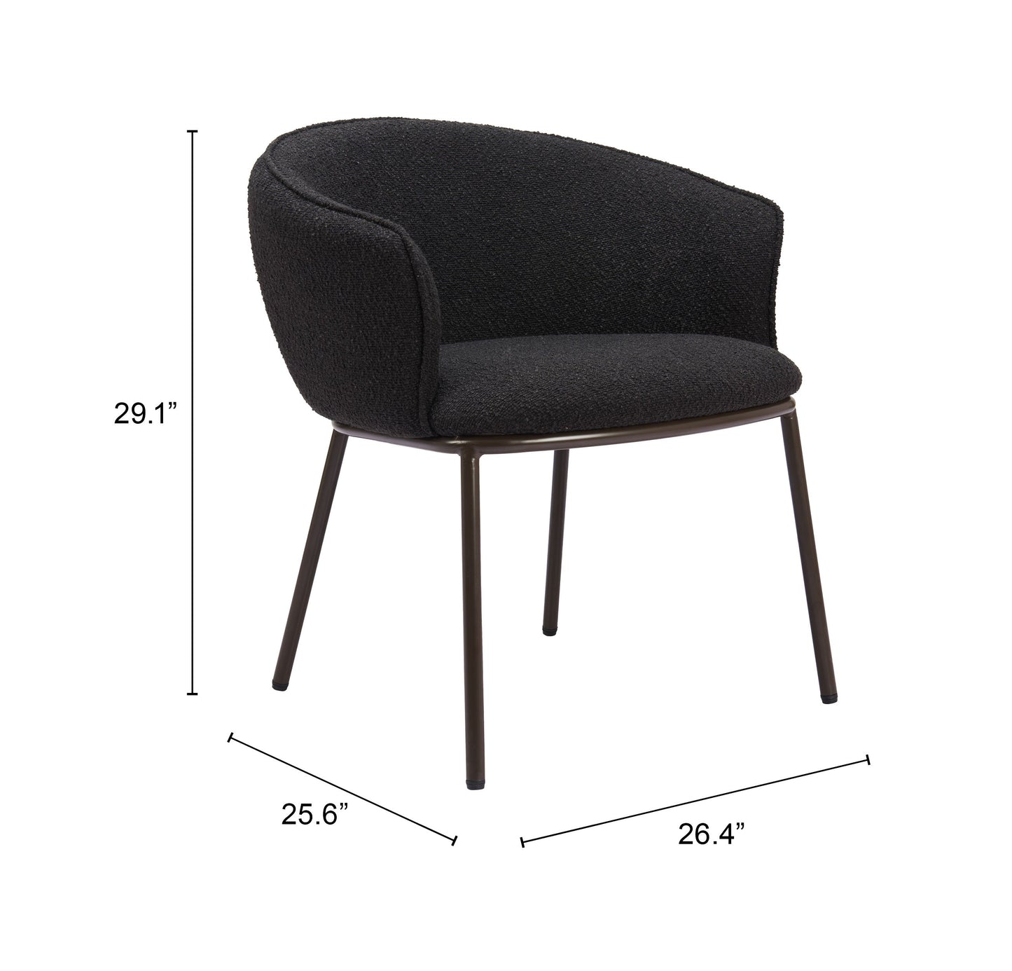 Essen Black & Bronze Dining Chair - Ornate Home