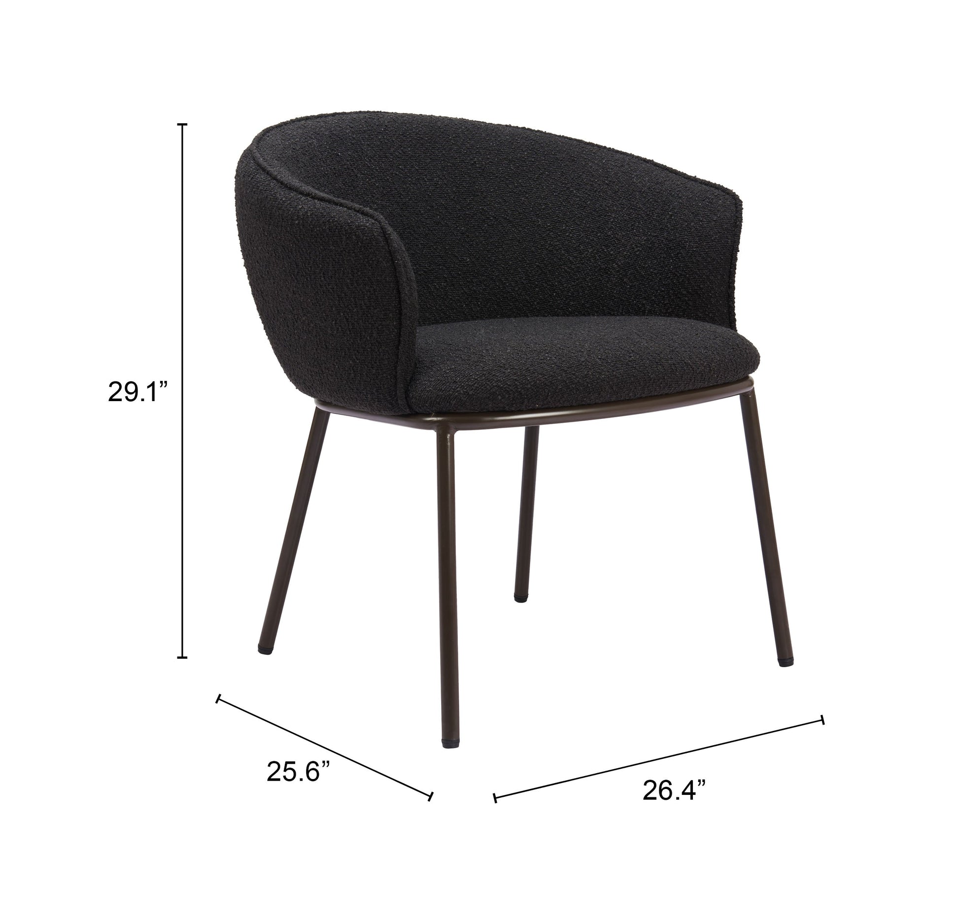 Essen Black & Bronze Dining Chair - Ornate Home
