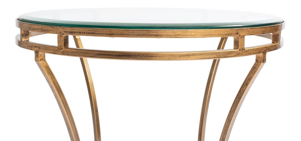 Essential Forms Gold Round Side Table - Ornate Home