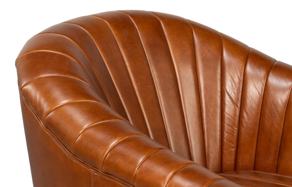 Essex Brown Swivel Chair - Ornate Home