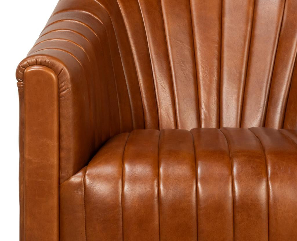 Essex Brown Swivel Chair - Ornate Home