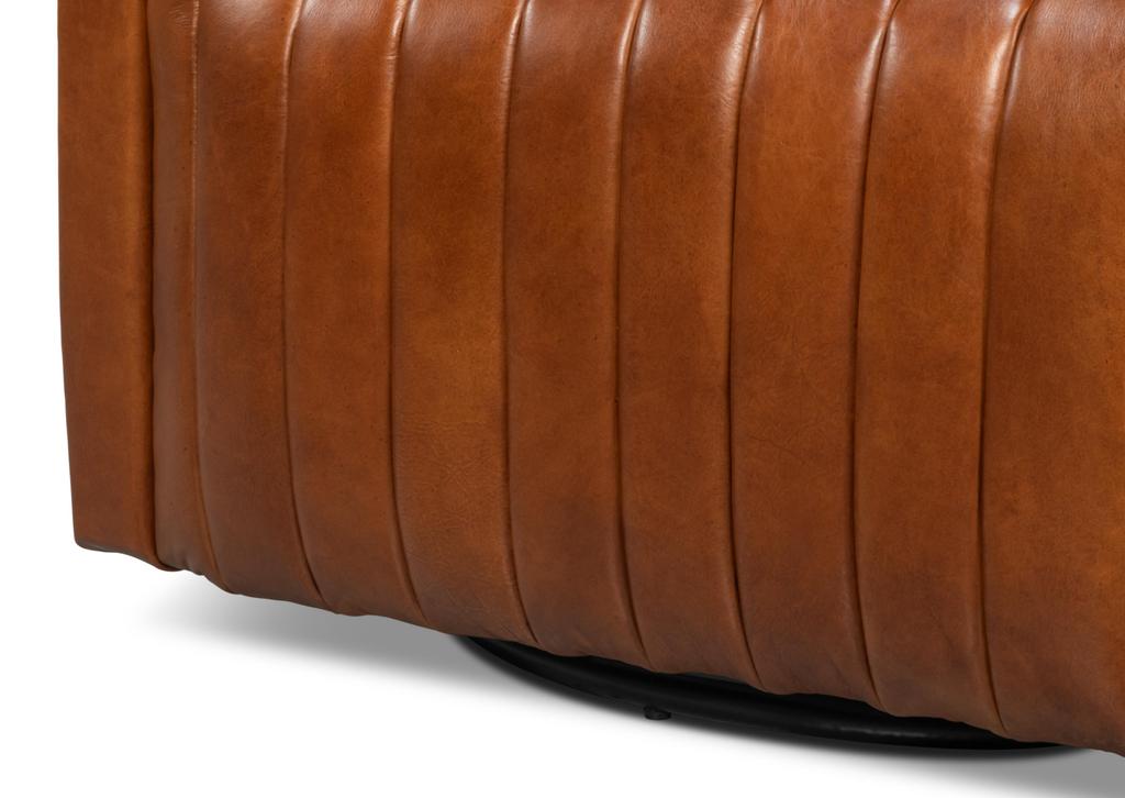 Essex Brown Swivel Chair - Ornate Home