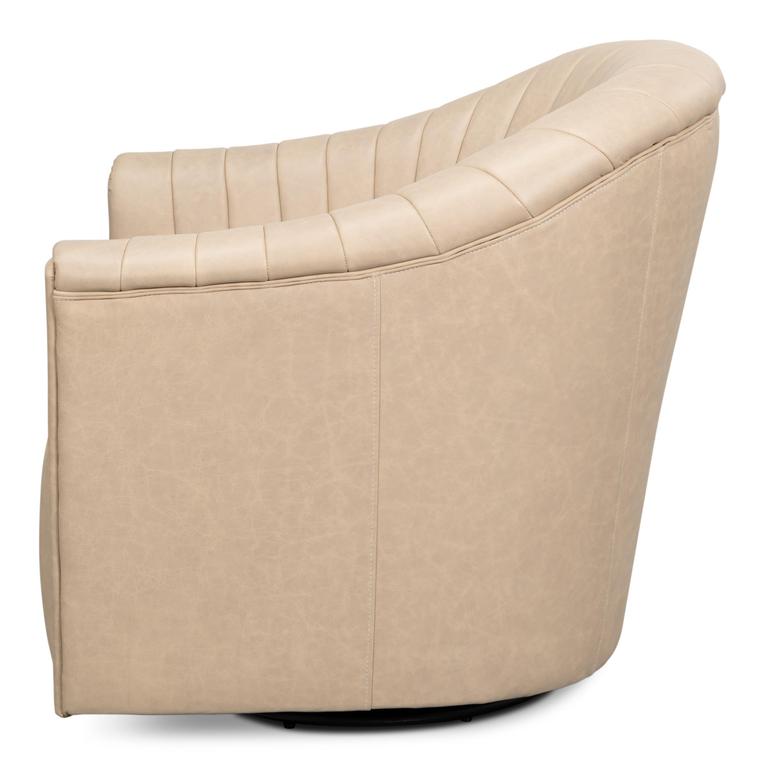 Essex White Swivel Chair - Ornate Home
