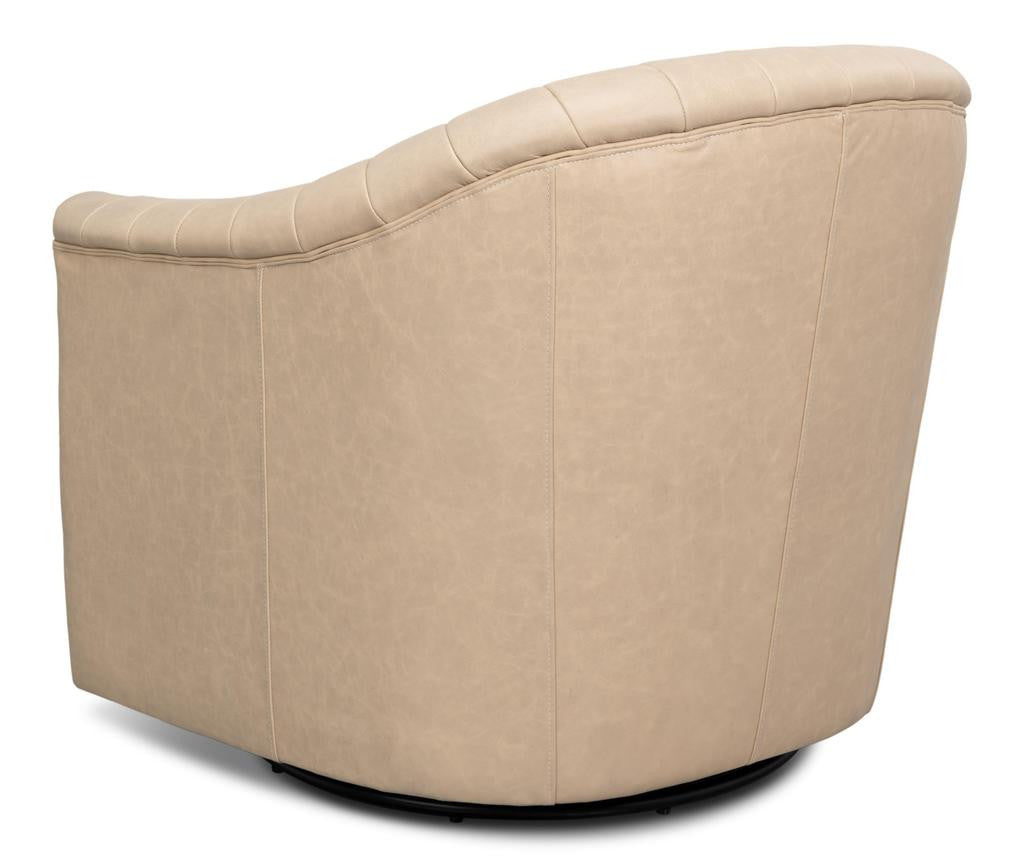 Essex White Swivel Chair - Ornate Home