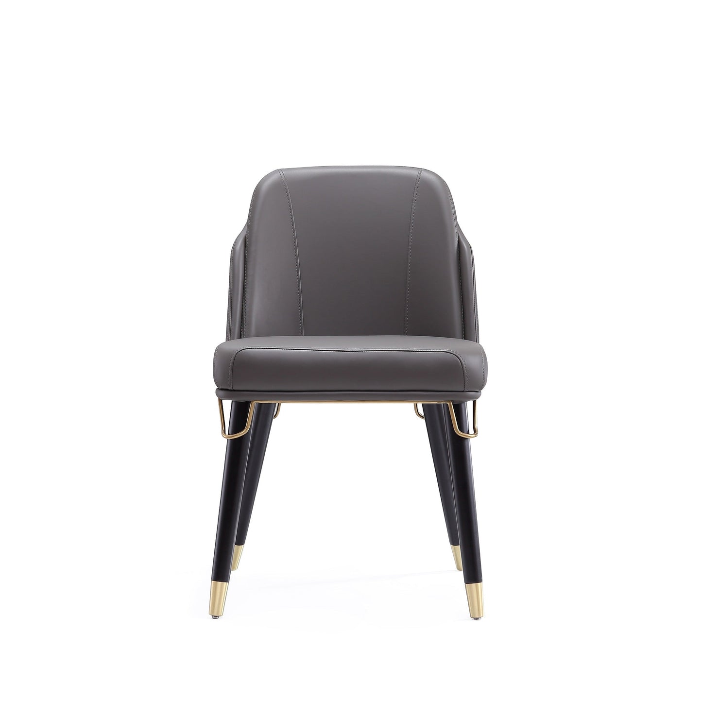 Estelle Dining Chair in Pebble and Black (set of 2) - Ornate Home