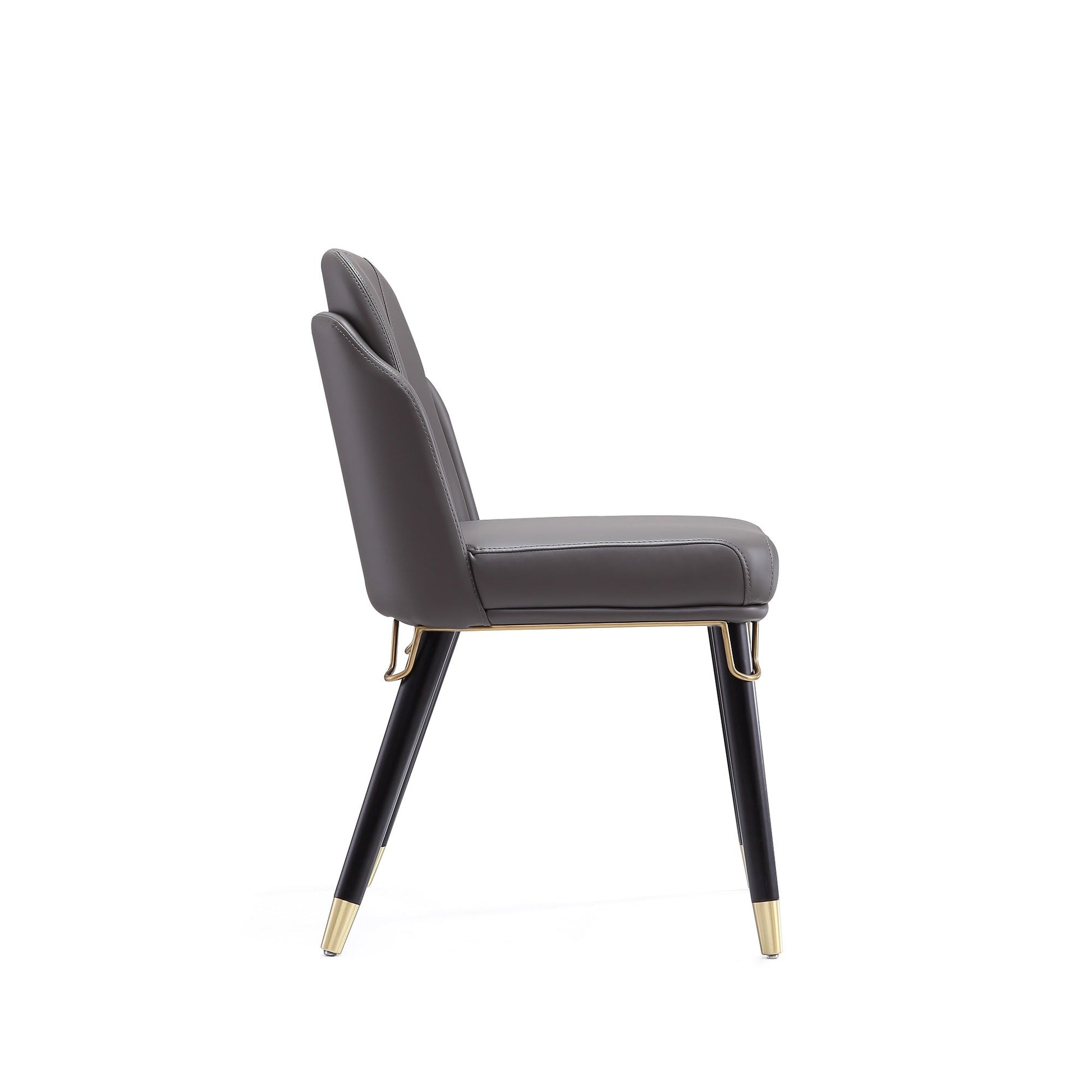 Estelle Dining Chair in Pebble and Black (set of 2) - Ornate Home
