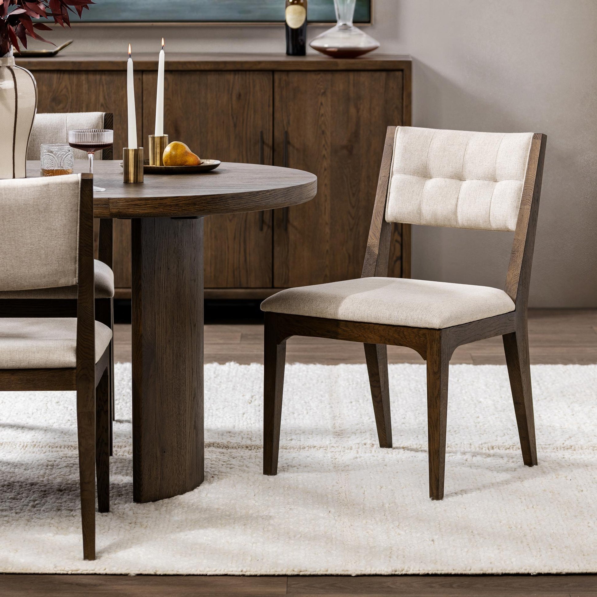 Estelle Soft Cocoa Dining Chair (Set of 2) - Ornate Home