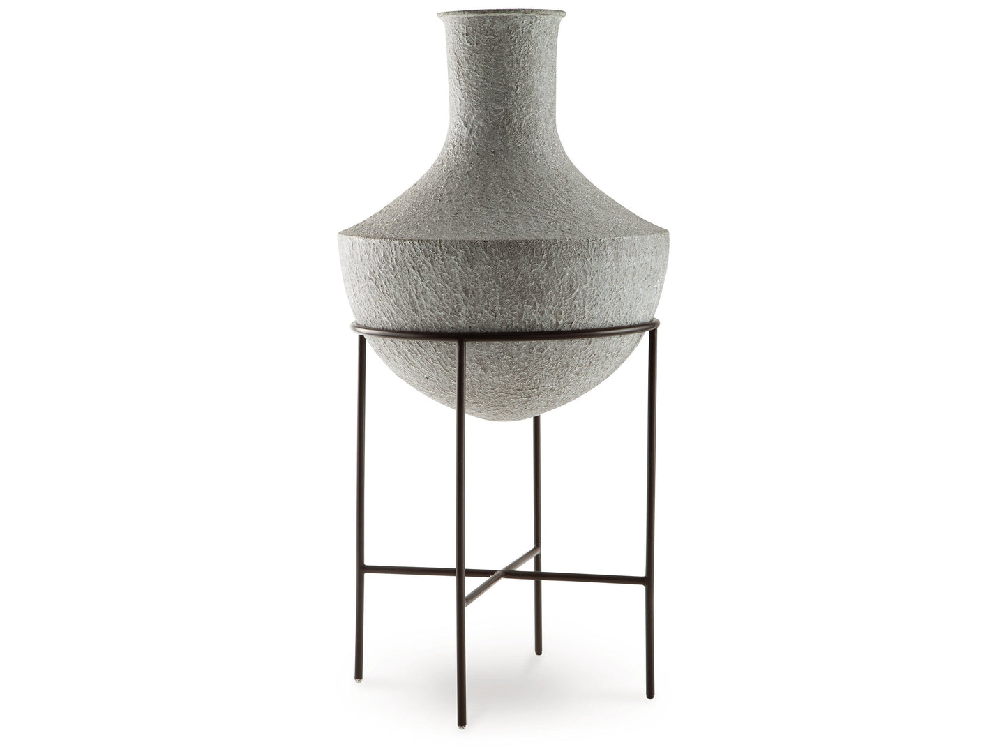 Estonbank Distressed Cream Vase 28"- Viva Furn
