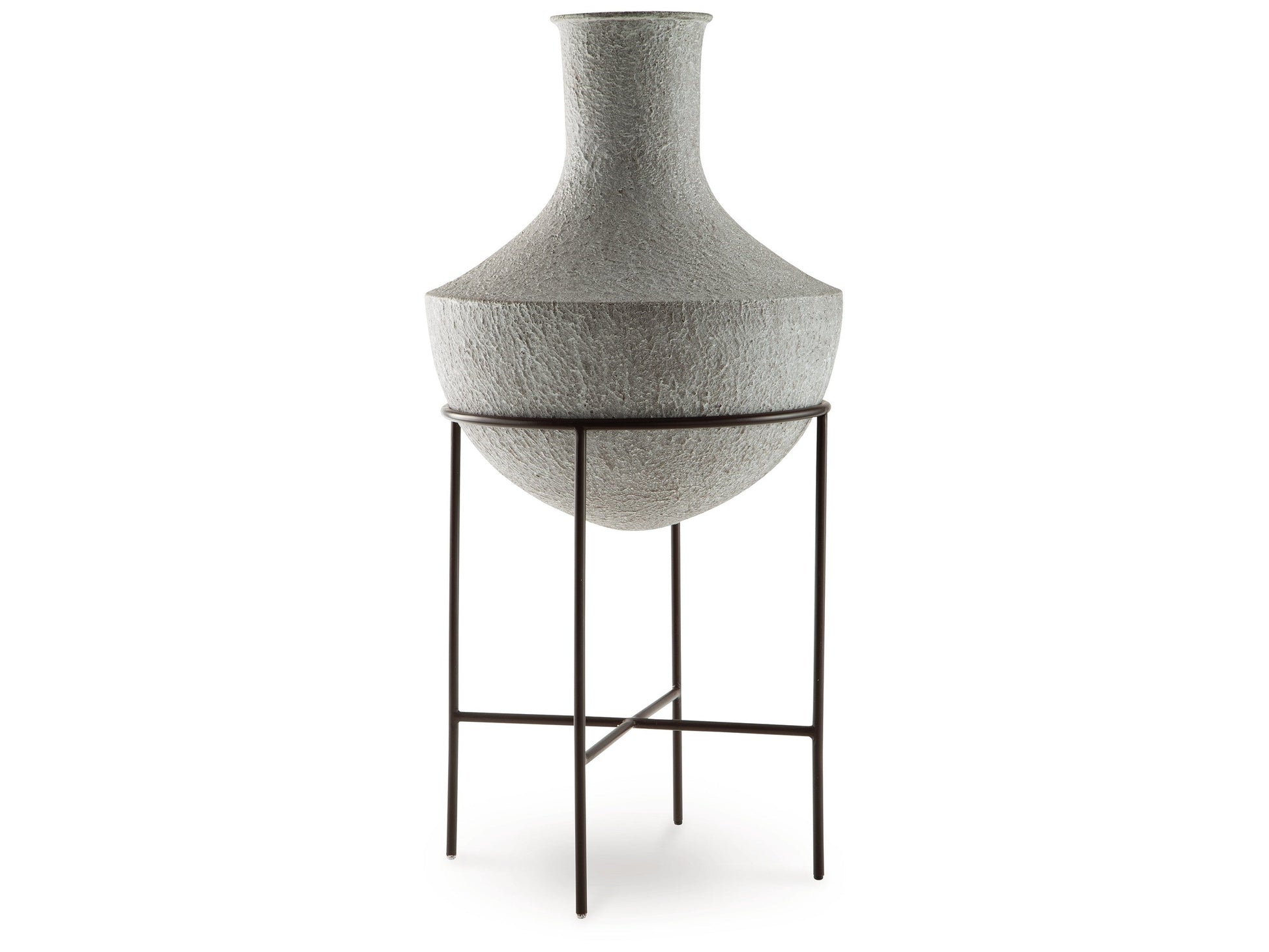 Estonbank Distressed Cream Vase 28"- Viva Furn