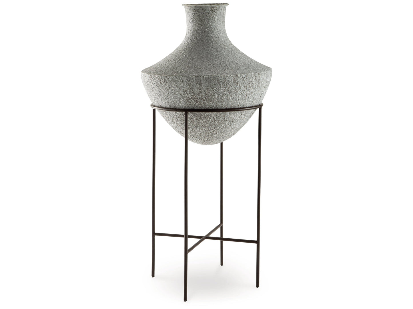 Estonbank Distressed Cream Vase 35"- Viva Furn