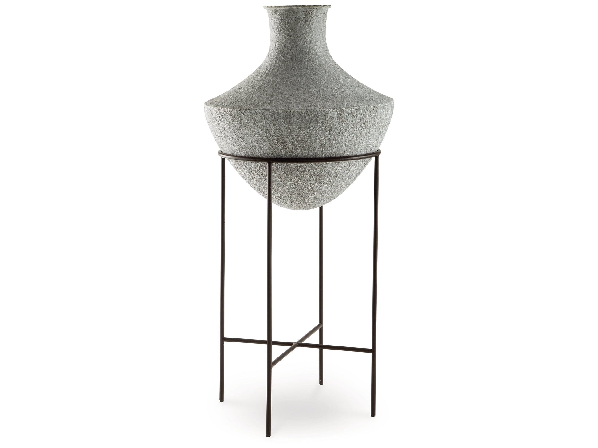 Estonbank Distressed Cream Vase 35"- Viva Furn