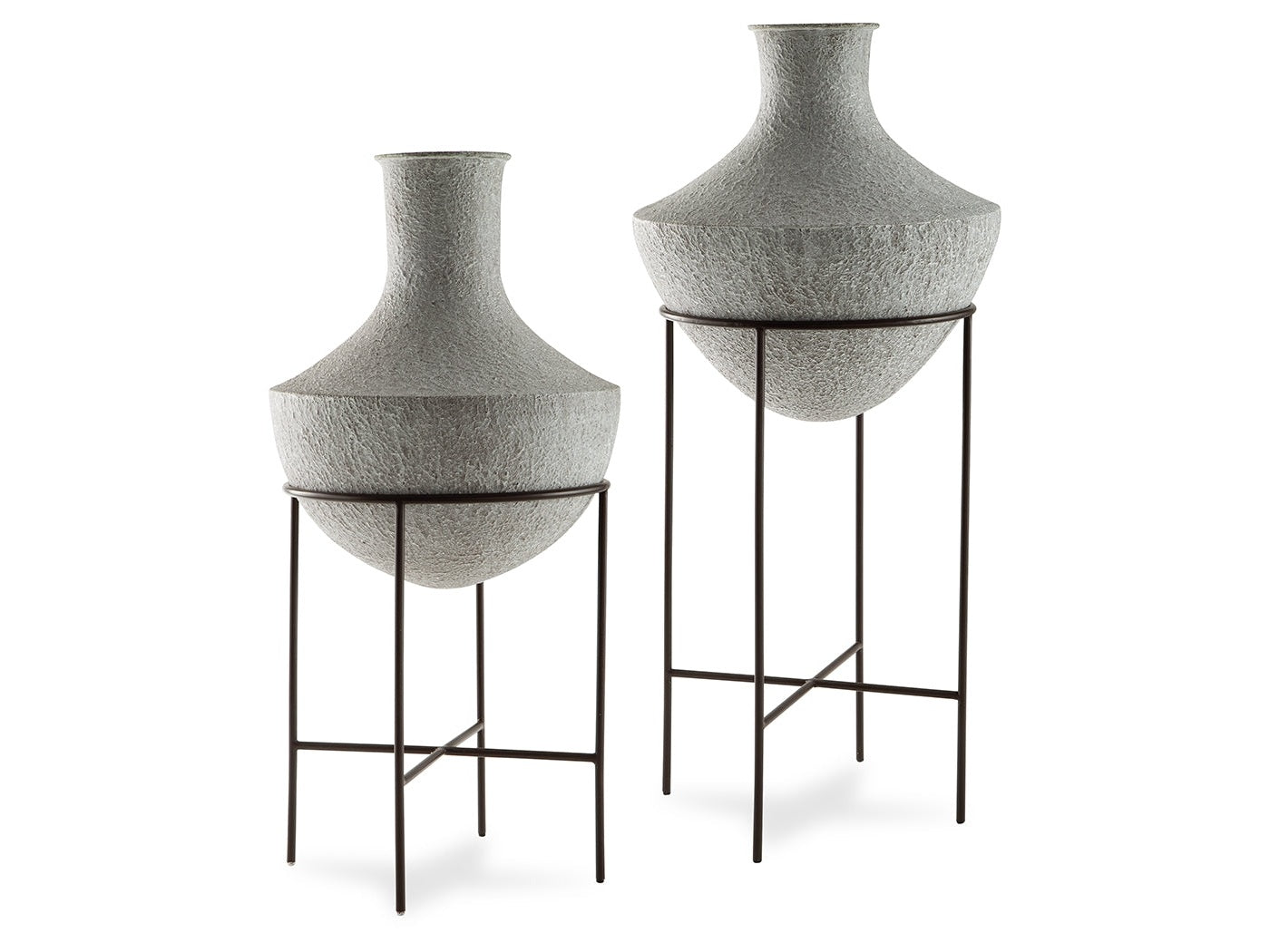Estonbank Distressed Cream Vase Set - A2000747A1- Viva Furn