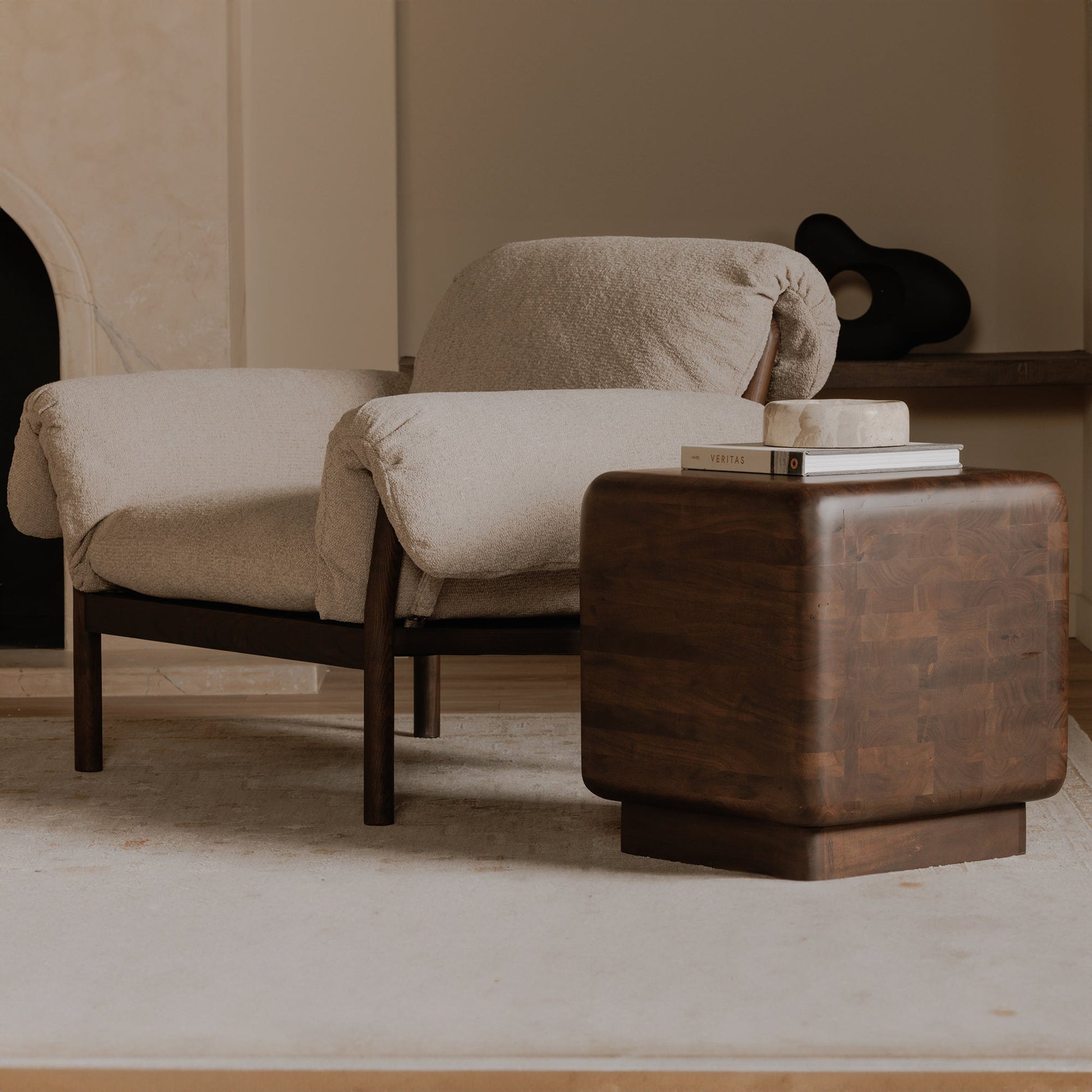 Eton Dark Brown Side Table - Ornate Home