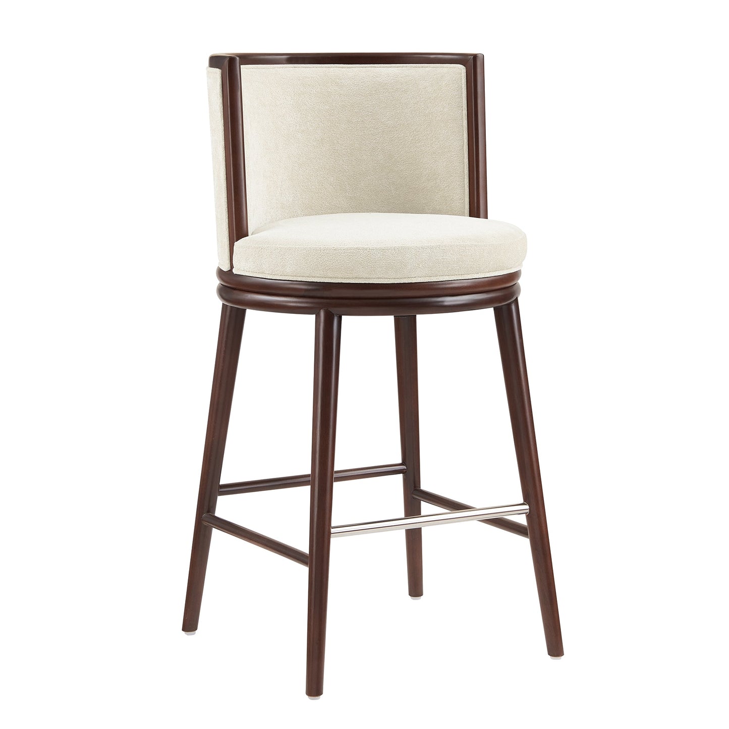 Evalyn Barstool in Cream (set of 3) - Ornate Home