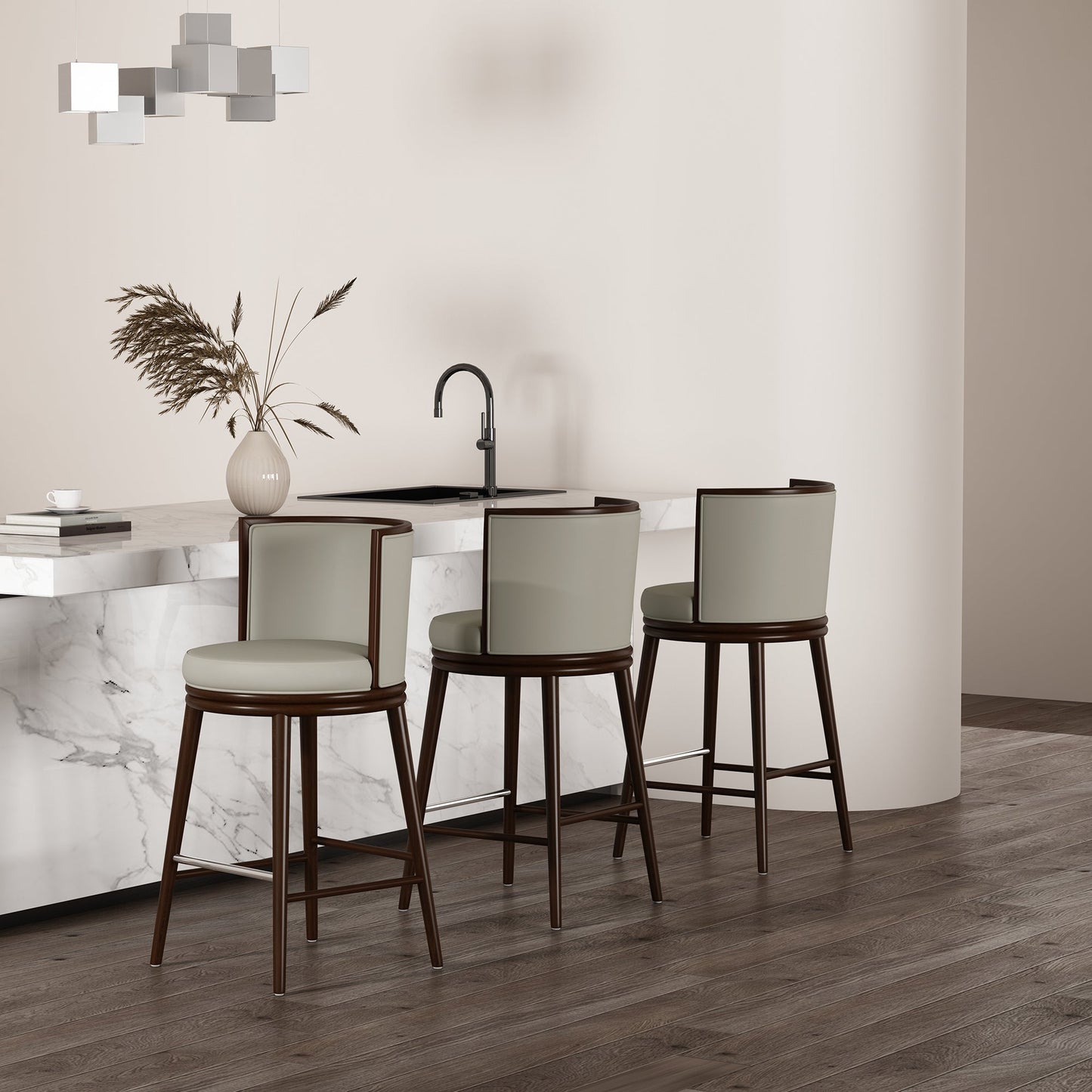 Evalyn Barstool in Stone - Ornate Home