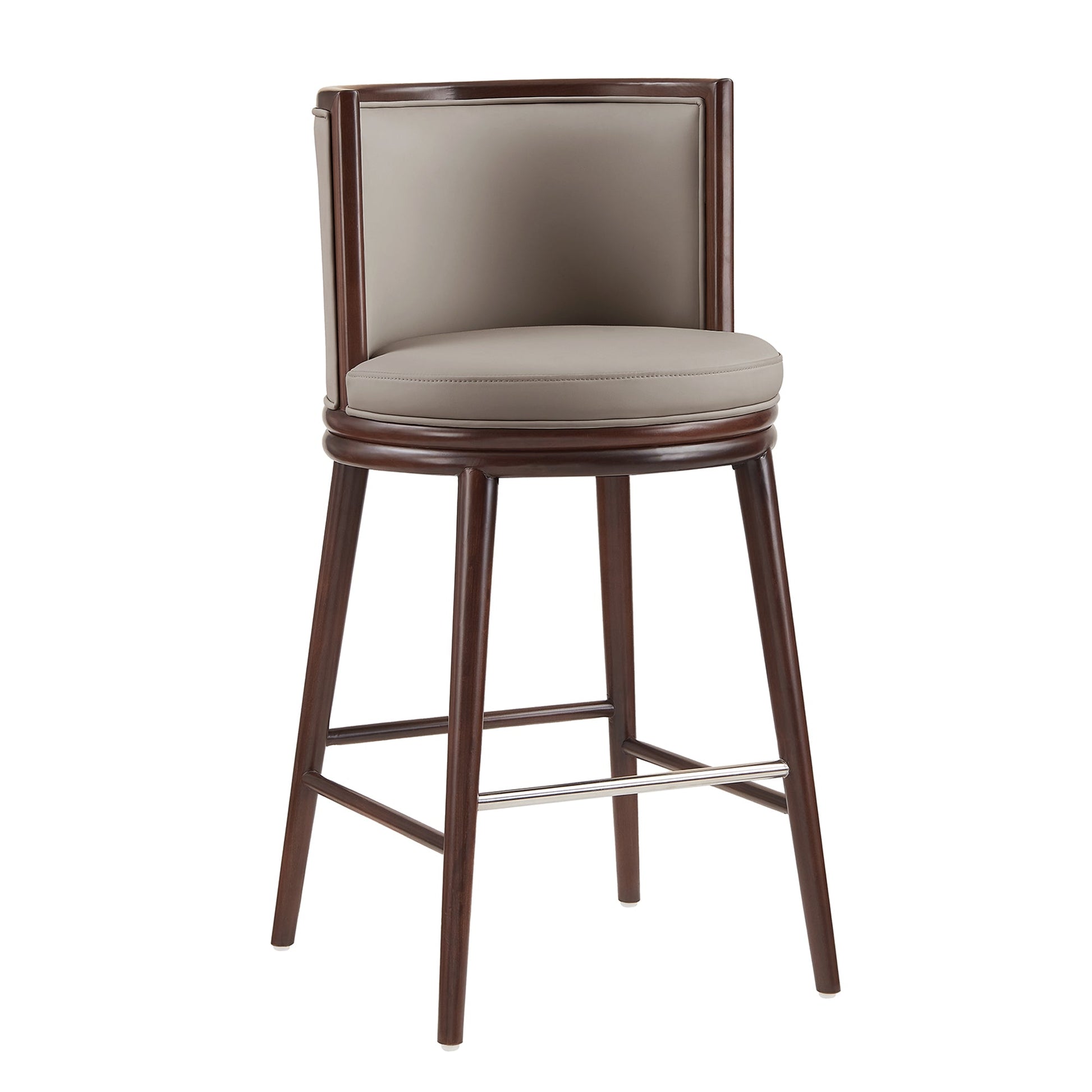 Evalyn Barstool in Taupe (set of 2) - Ornate Home